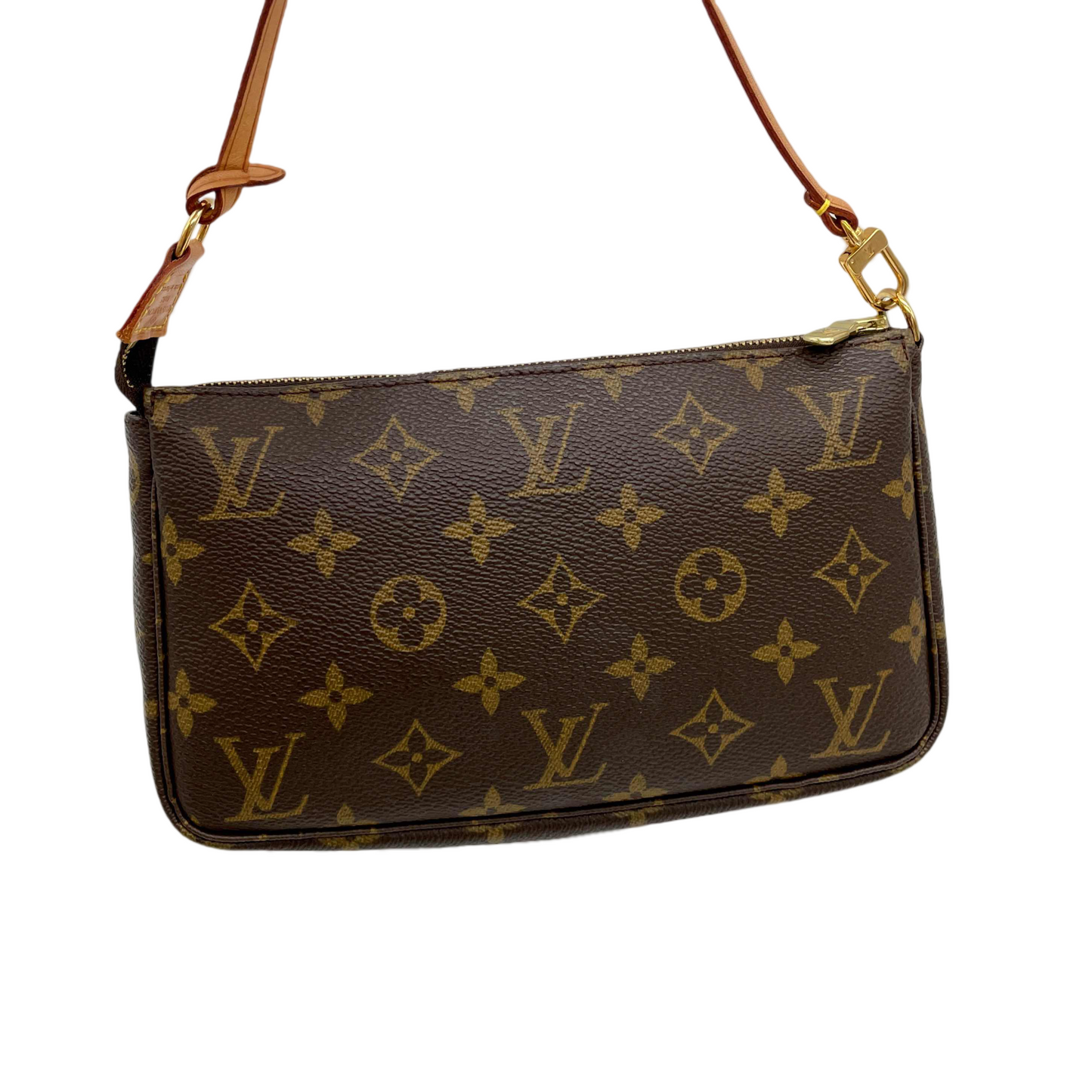 PRELOVED LV 2000 Monogram Pochette Accessoires M51980 Hand Bag Brown &amp; Gold