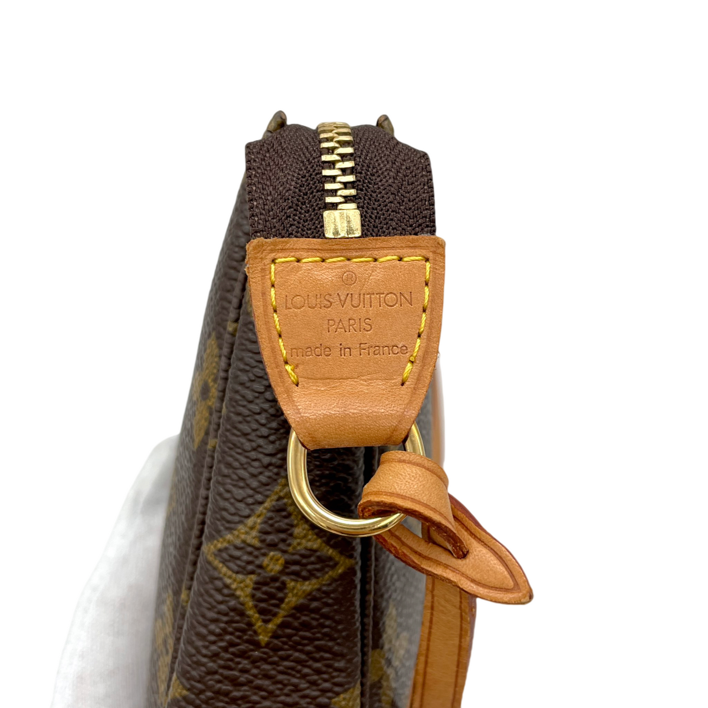 PRELOVED LV 2000 Monogram Pochette Accessoires M51980 Hand Bag Brown &amp; Gold