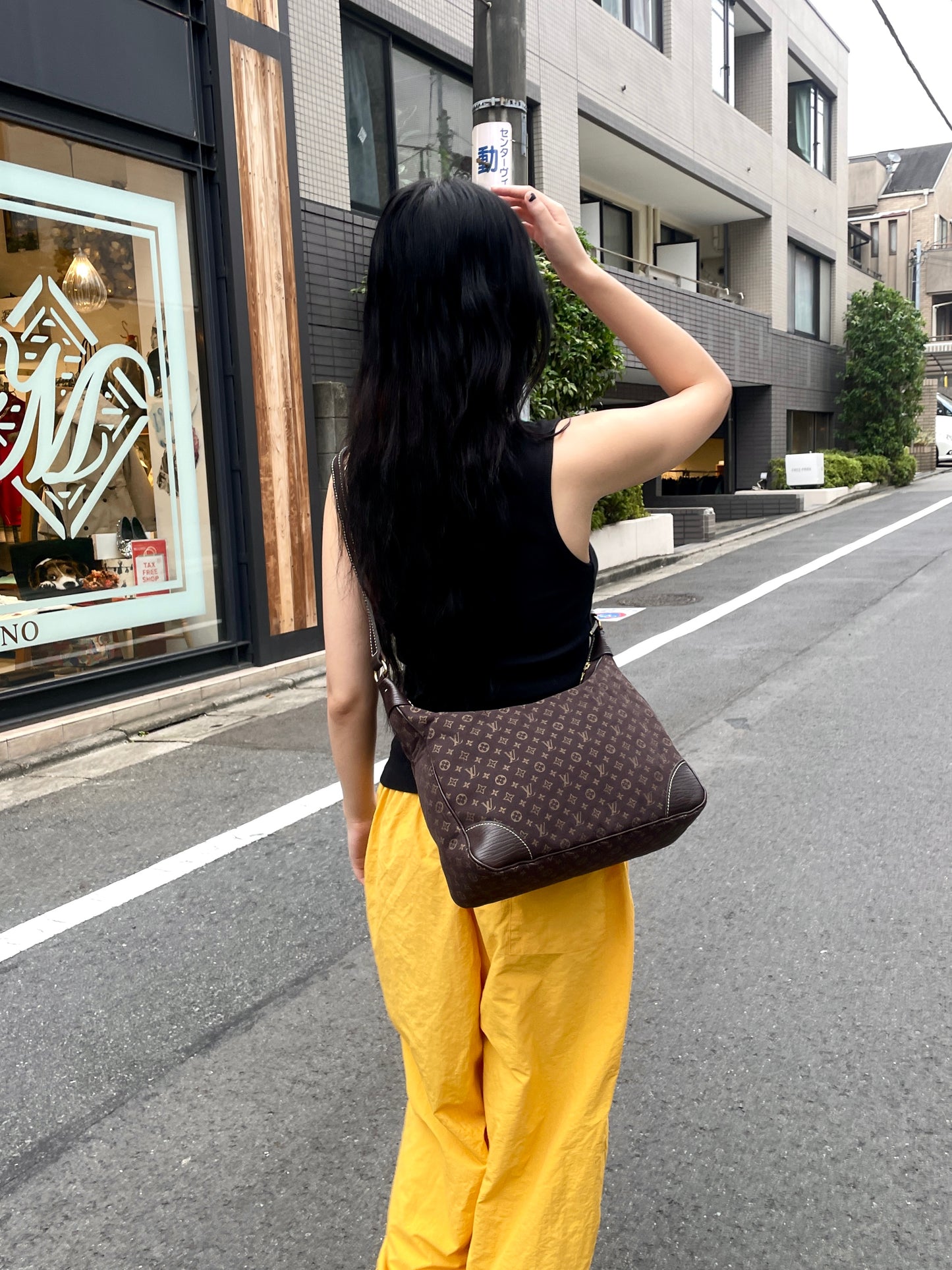 LOUIS VUITTON ﾓﾉｸﾞﾗﾑ ﾐﾆﾗﾝ ﾌﾞﾛｰﾆｭ ｴﾍﾞﾇ M95225