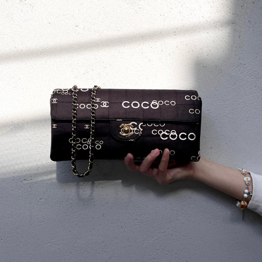 CHANEL COCO Graffiti Chocolate Chain Shoulder Bag