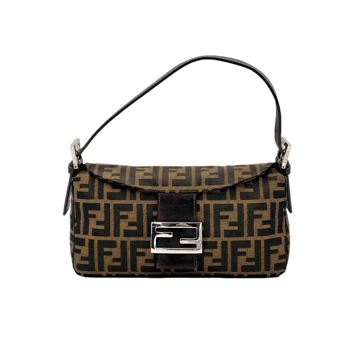 AUTH Pre-owned FENDI Zucca Round Mamma Bucket GM