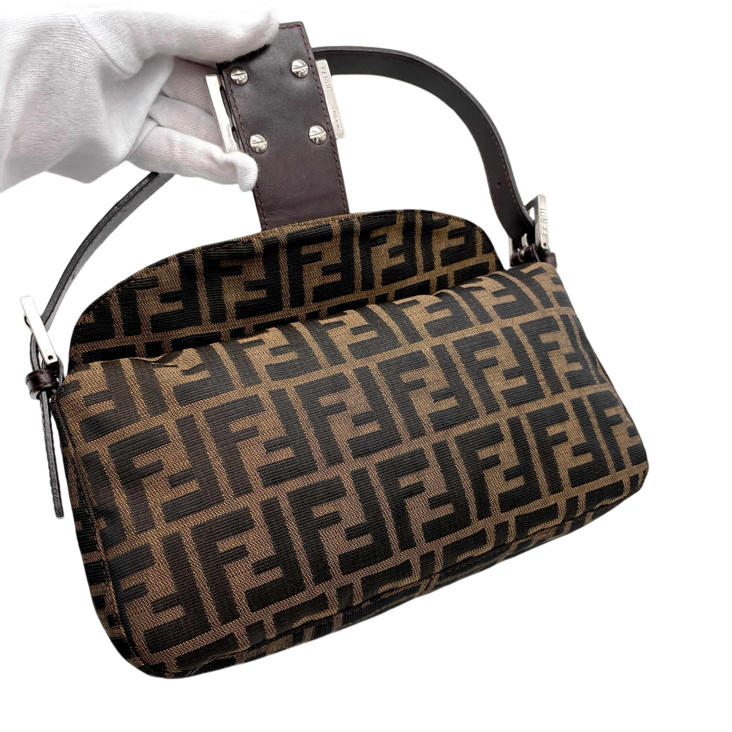 AUTH 二手 FENDI Sukka 圆口 momma baget GM