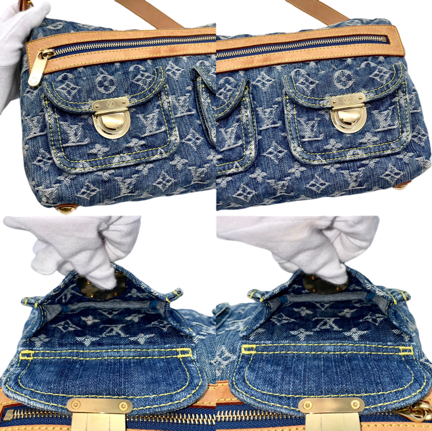 RARE☆☆☆AUTH Pre-owned LOUIS VUITTON Monogram denim Neospidy M95019