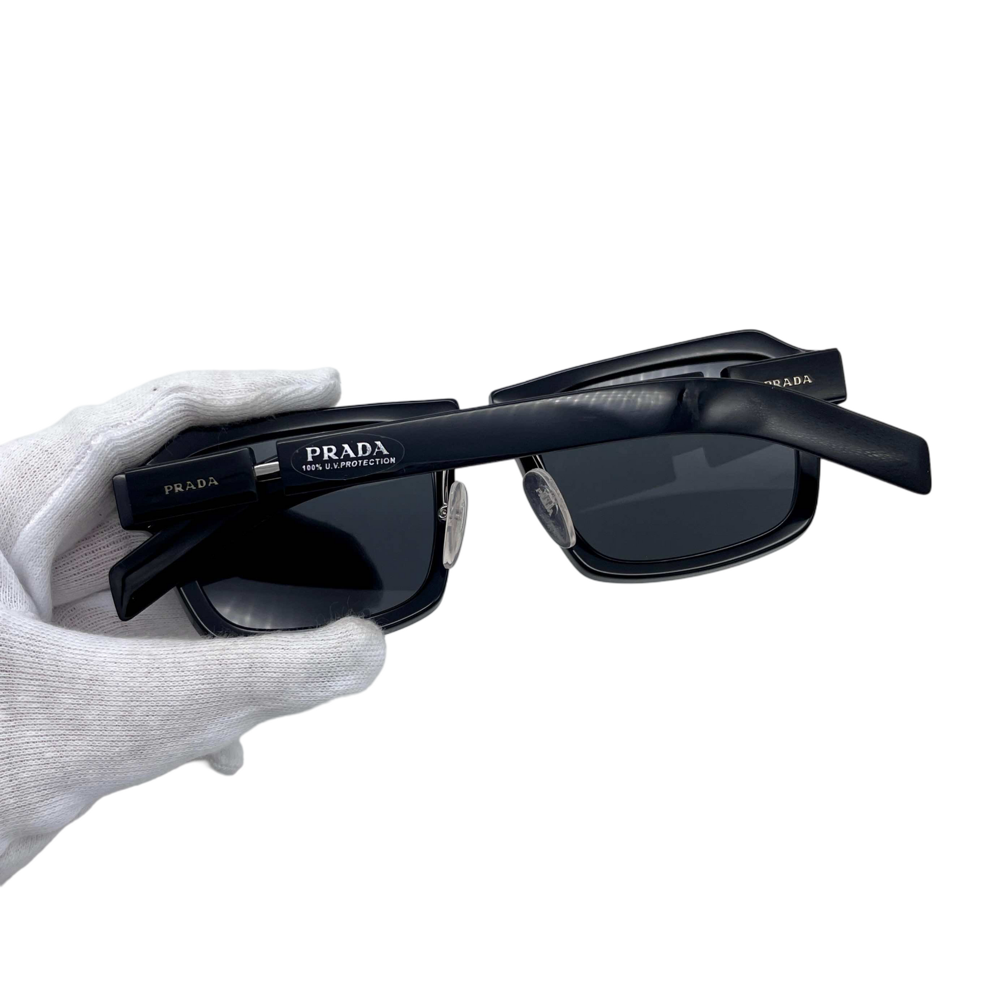 〔PRADA〕サングラス RAREPRADA SPR A09X Punk Style Rectangle Sunglasses Black