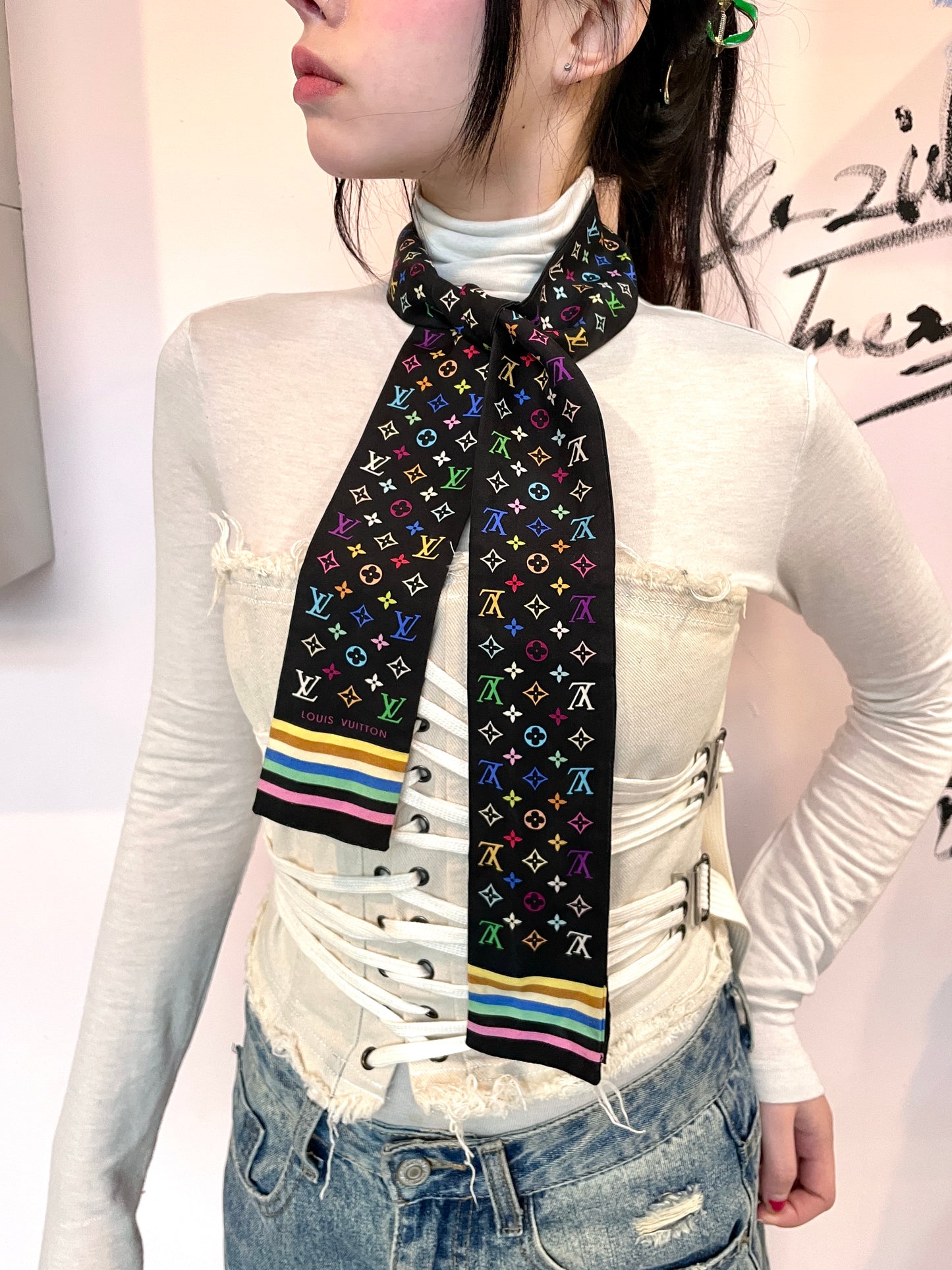 LOUIS VUITTON Monogram Multicolor Scarf