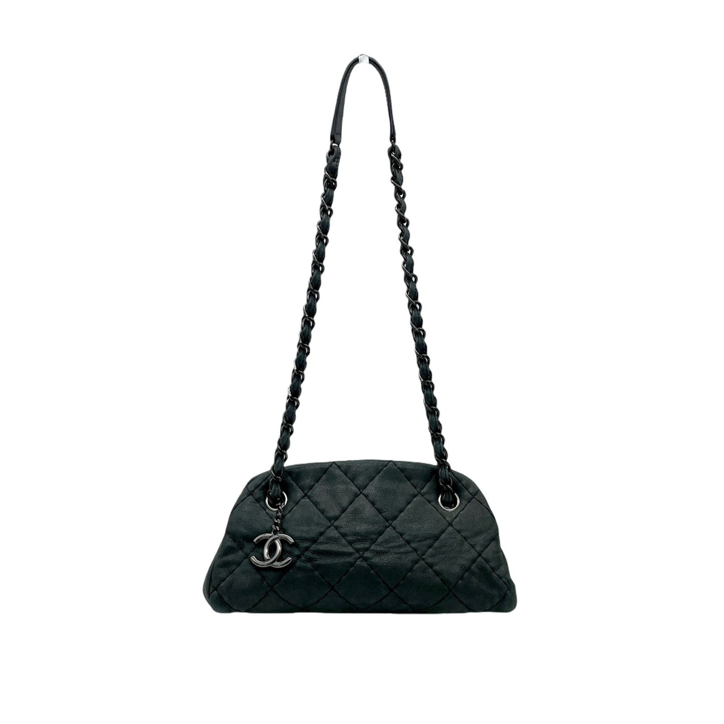 CHANEL Matelasse CC Charm 2Way Chain Shoulder Bag