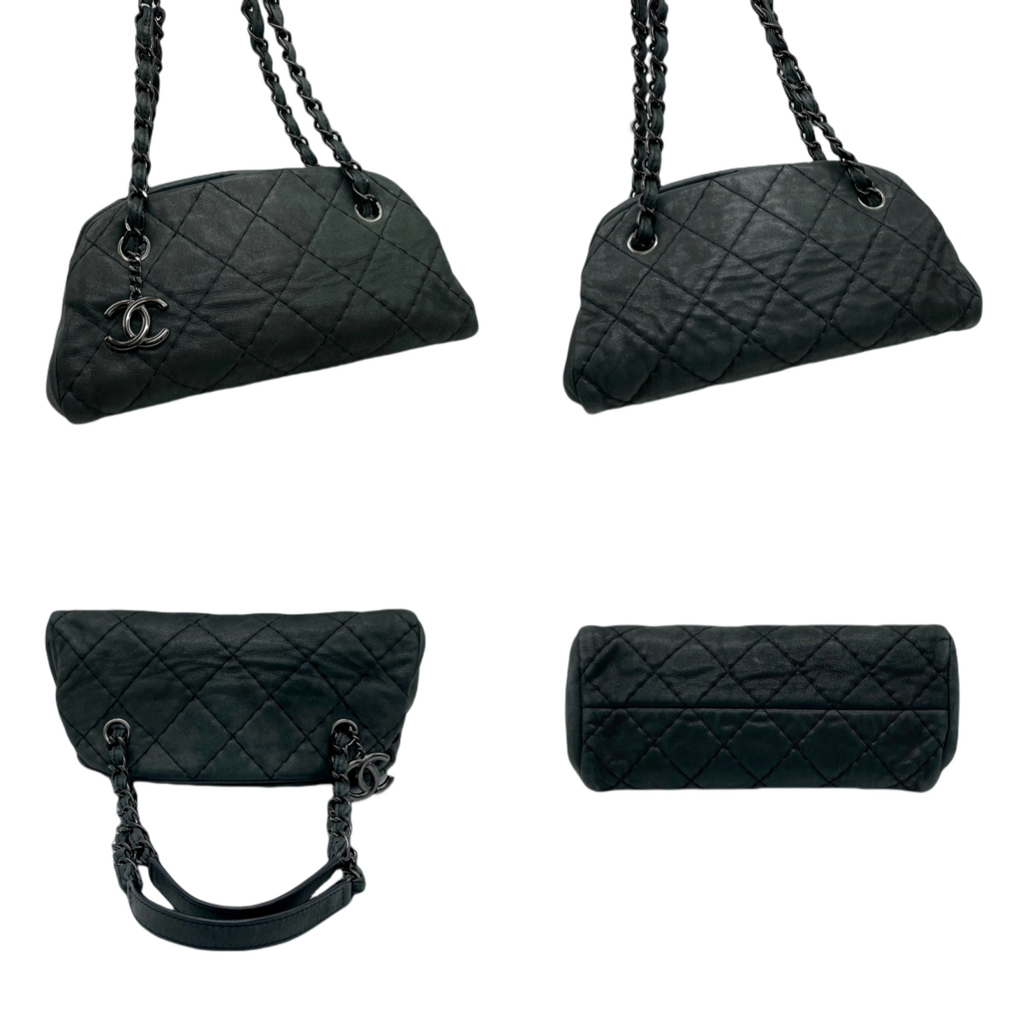 CHANEL Matelasse CC Charm 2Way Chain Shoulder Bag