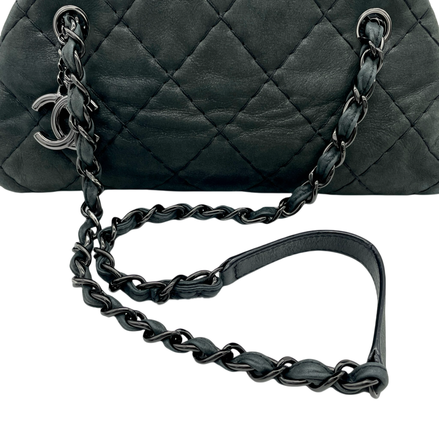 CHANEL Matelasse CC Charm 2Way Chain Shoulder Bag