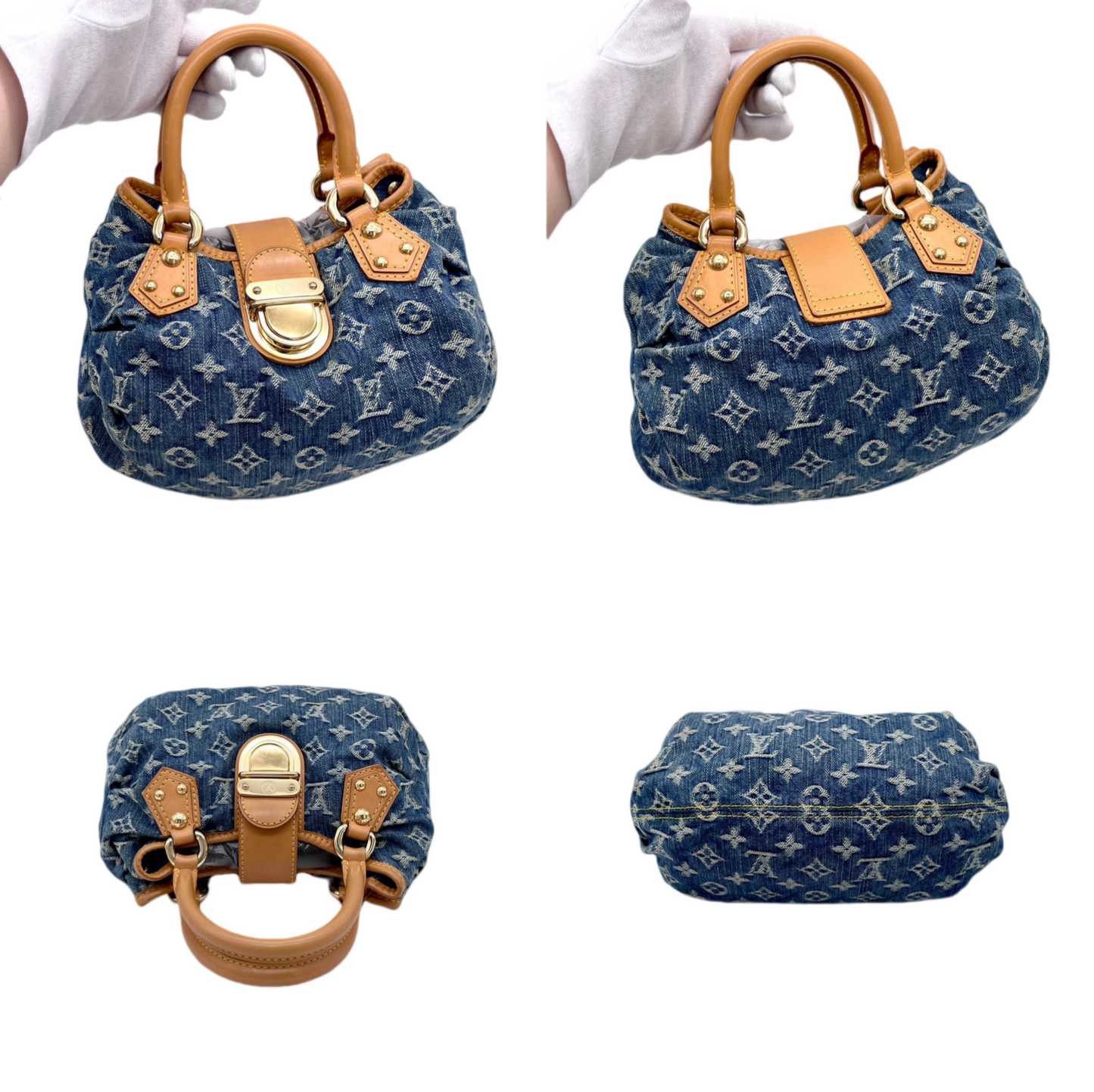 RARE☆☆☆ LOUIS VUITTON Monogram Denim Pretty Handbag M95020