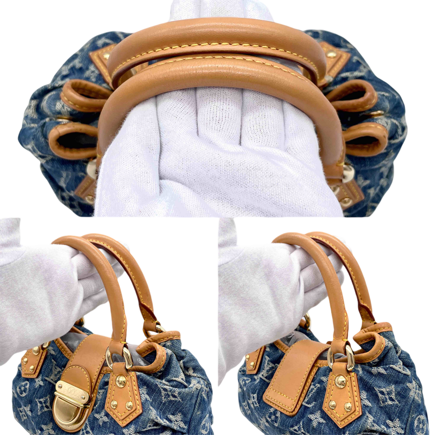 RARE☆☆☆ LOUIS VUITTON Monogram Denim Pretty Handbag M95020