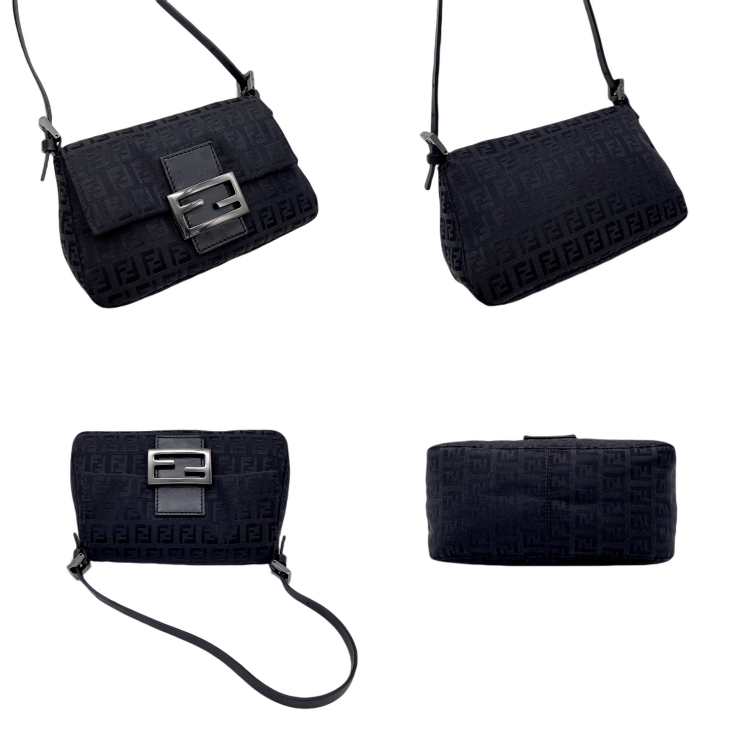 FENDI Zucchino Mini Manma Bucket Shoulder Bag