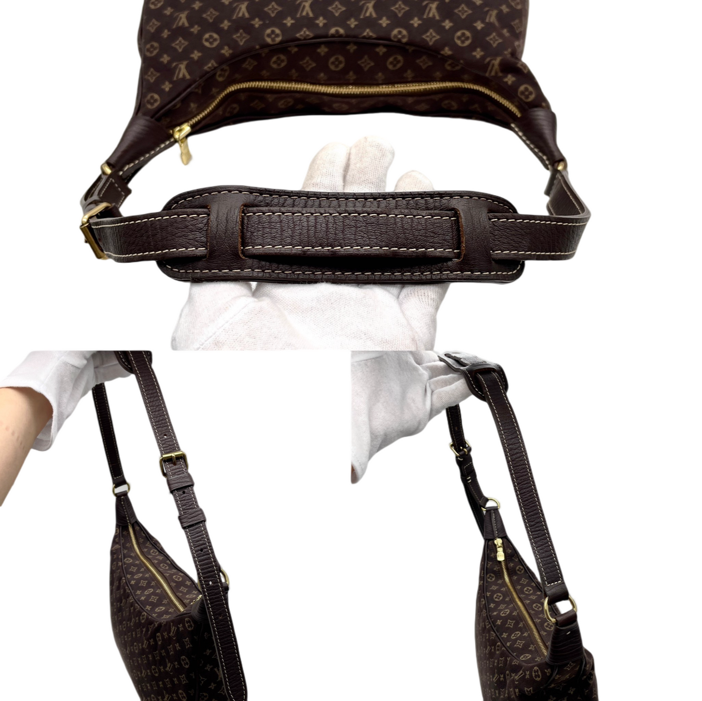 LOUIS VUITTON ﾓﾉｸﾞﾗﾑ ﾐﾆﾗﾝ ﾌﾞﾛｰﾆｭ ｴﾍﾞﾇ M95225