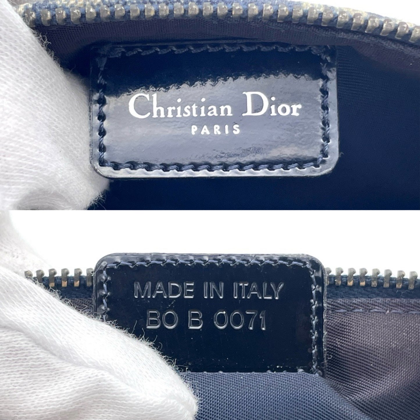 AUTH Pre-owned Christian Dior Jins Saddle Pouch