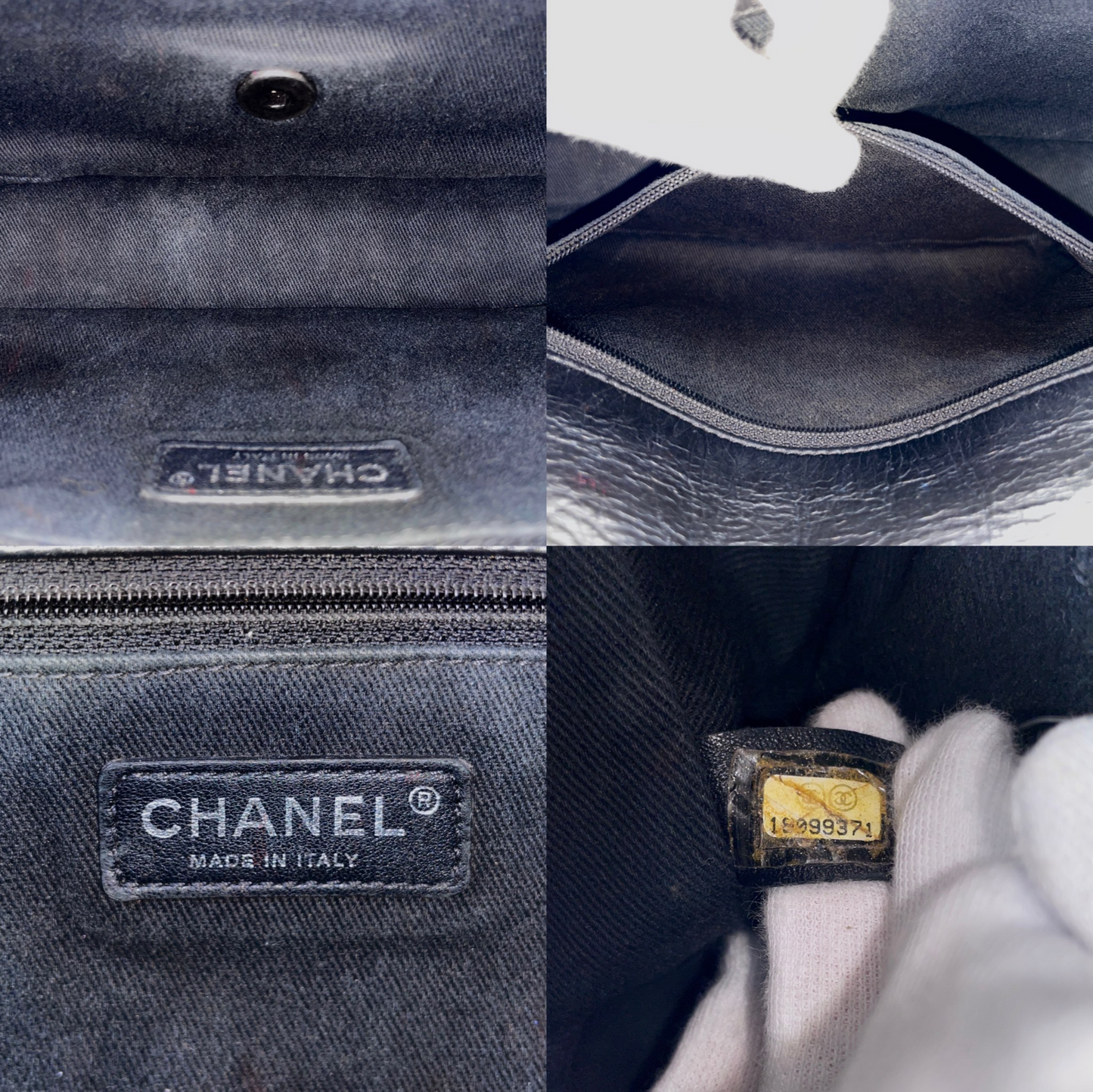 RARE☆☆☆☆☆CHANEL 2014 Icons Double Chain Shoulder Single Flap Bag Black &amp; Silver #