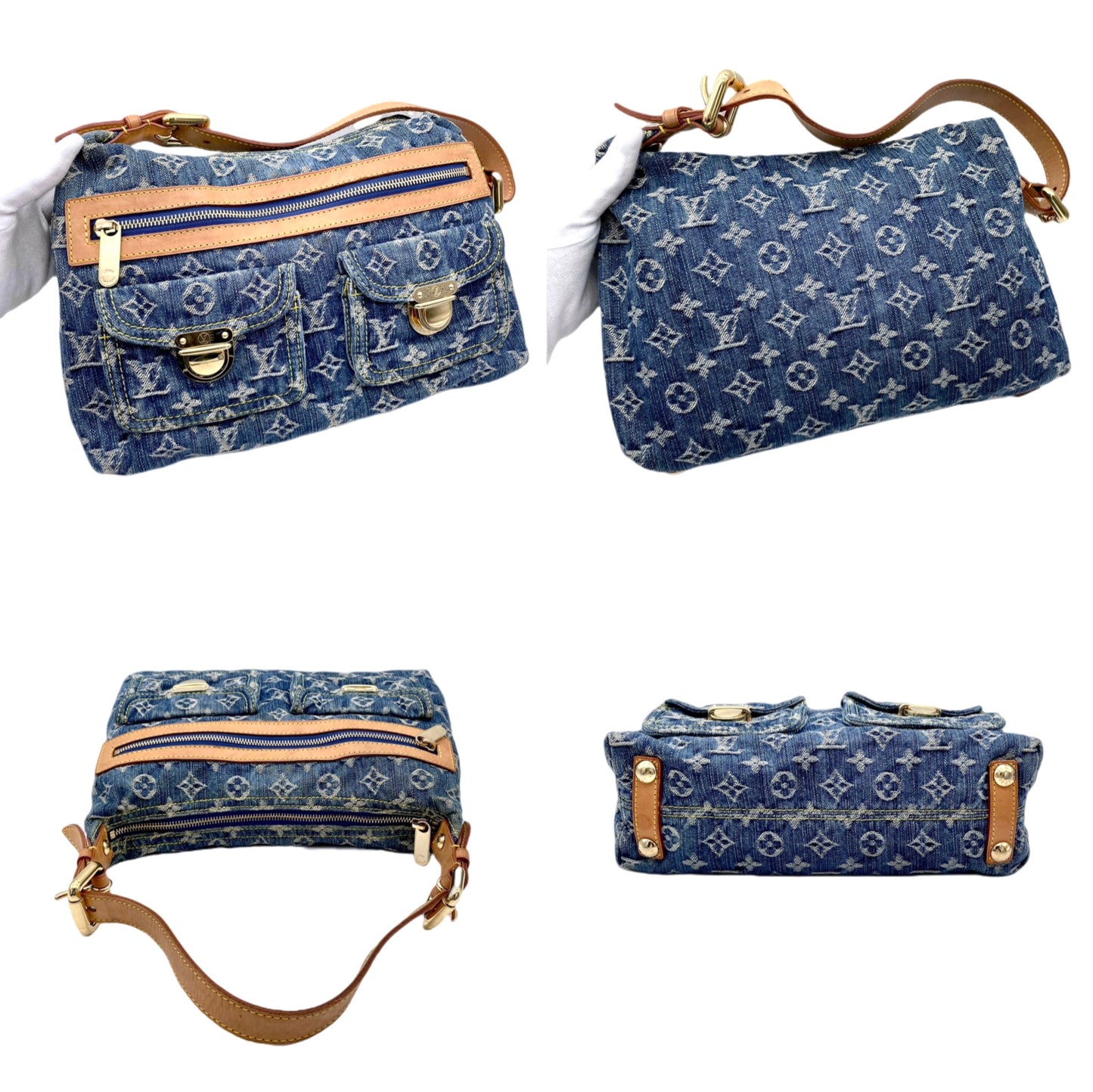 稀有☆☆☆正品 二手 LOUIS VUITTON Monogram 牛仔布 Neospidy M95019