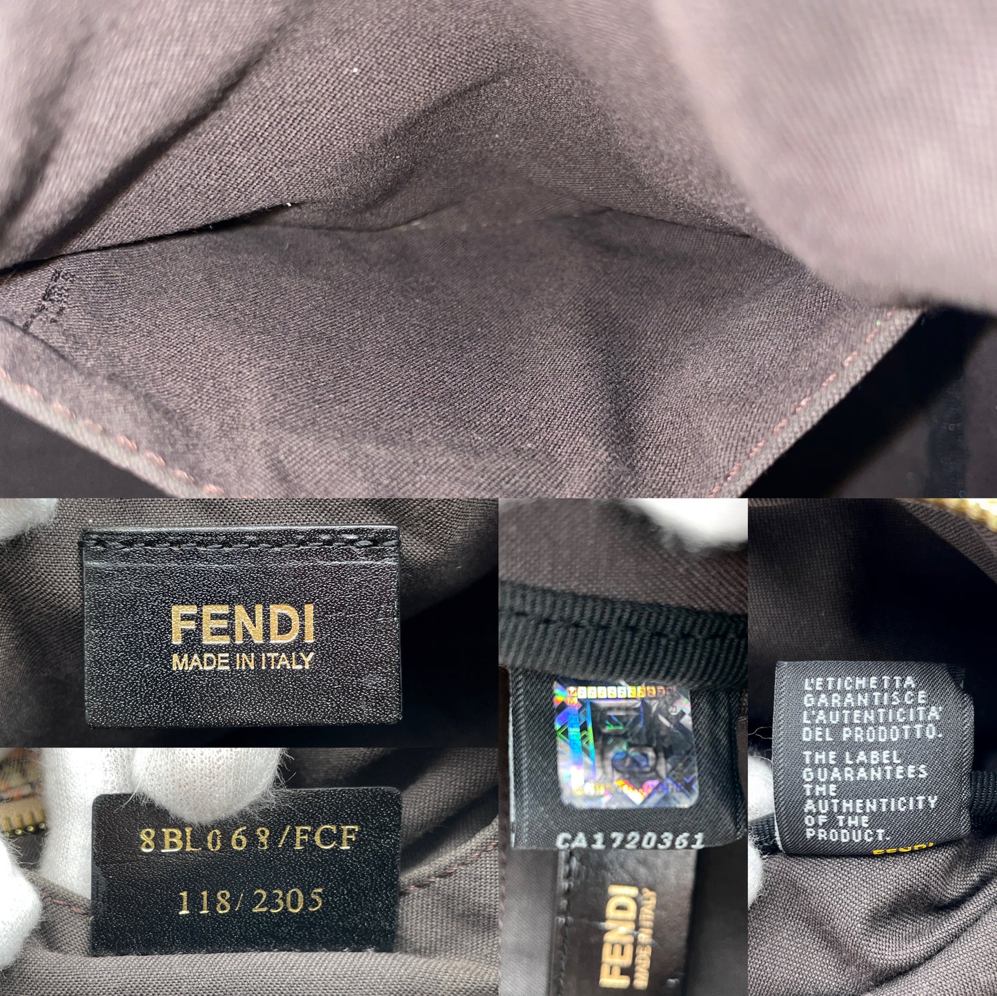 FENDI ｽﾞｯｷｰﾉ ﾌﾗﾜｰﾓﾁｰﾌ ﾎﾞｽﾄﾝﾊﾞｯｸﾞ