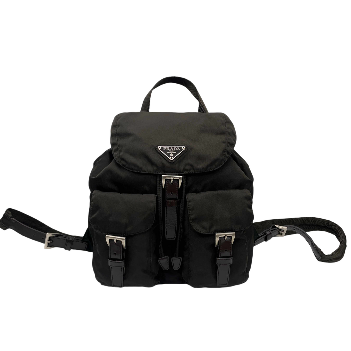 PRADA Triangle Logo Nylon Backpack