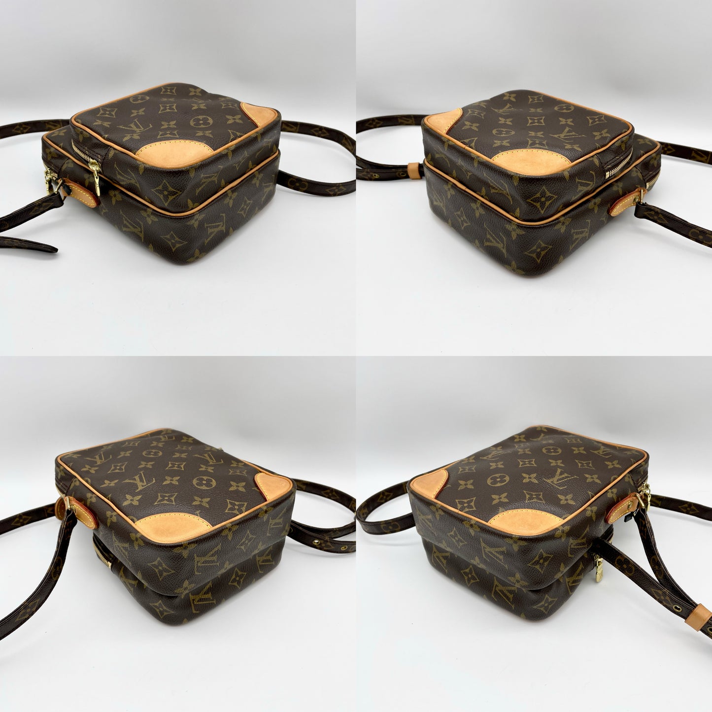 LOUIS VUITTON ﾓﾉｸﾞﾗﾑ ｱﾏｿﾞﾝ M45266 ｸﾛｽﾎﾞﾃﾞｨｼｮﾙﾀﾞｰﾊﾞｯｸﾞ ﾌﾞﾗｳﾝ