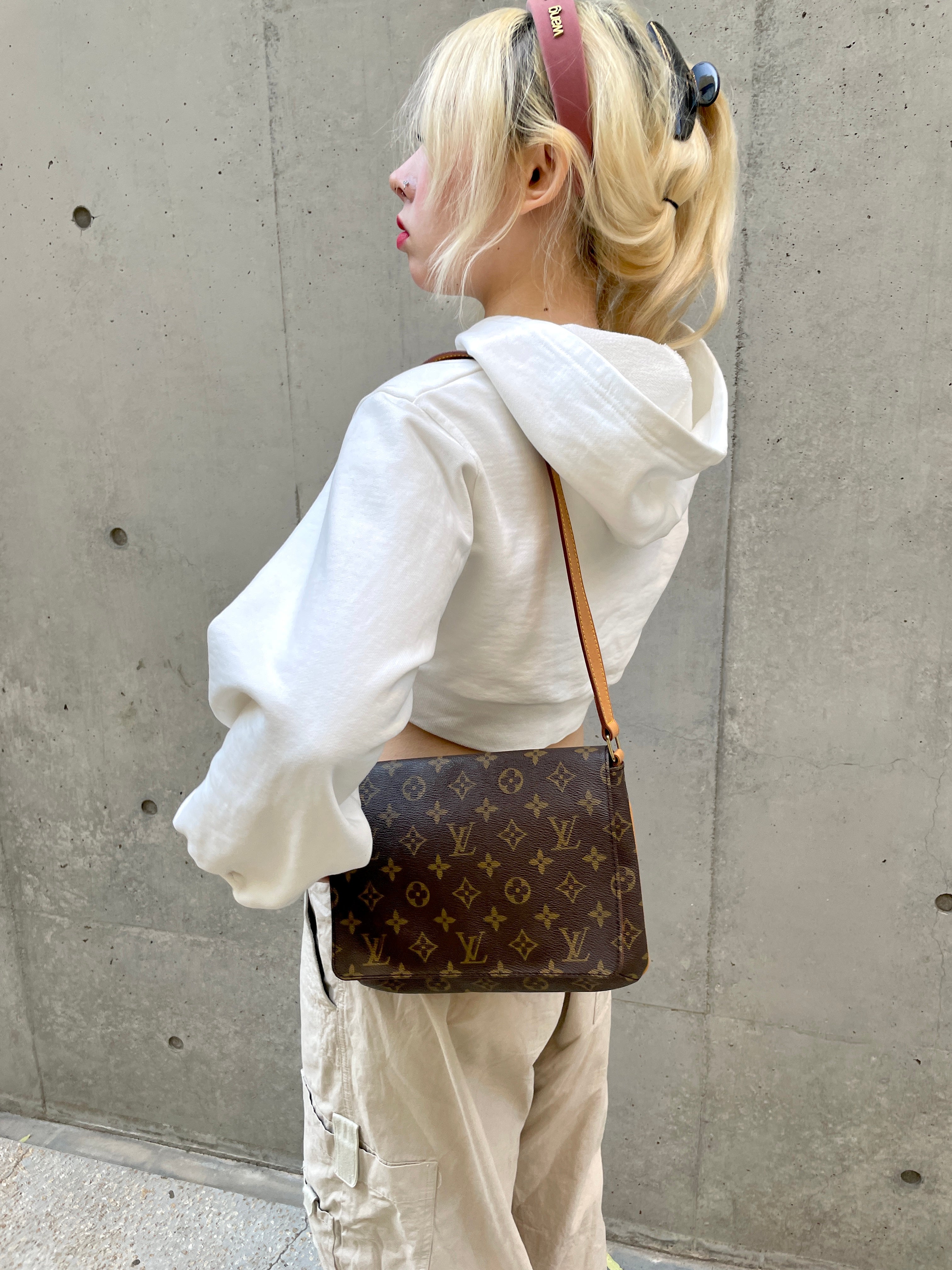 LOUIS VUITTON Monogram Musette Tango Shoulder Bag Afar Vintage