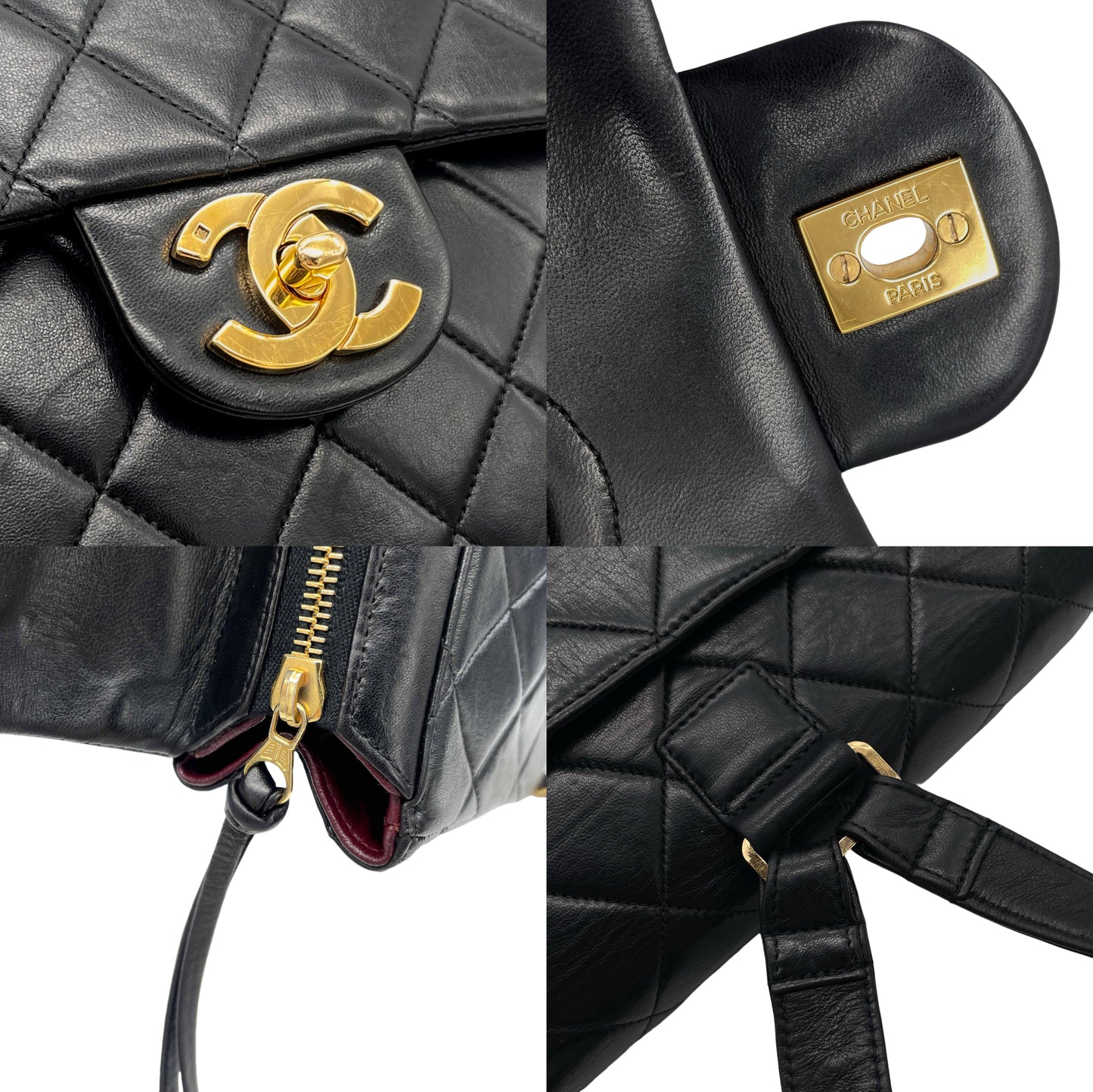 RARE☆☆☆CHANEL Matelasse Jumbo Coco Mark Turnlock Rucksack