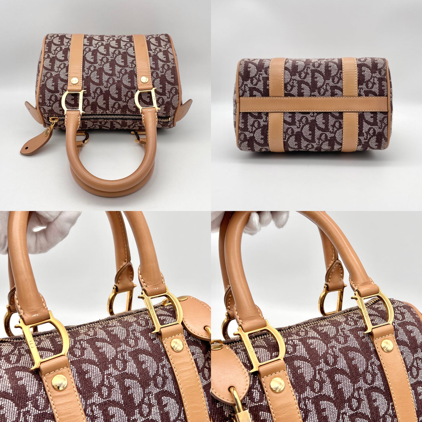 CHRISTIAN DIOR Trotter Mini Boston Brown