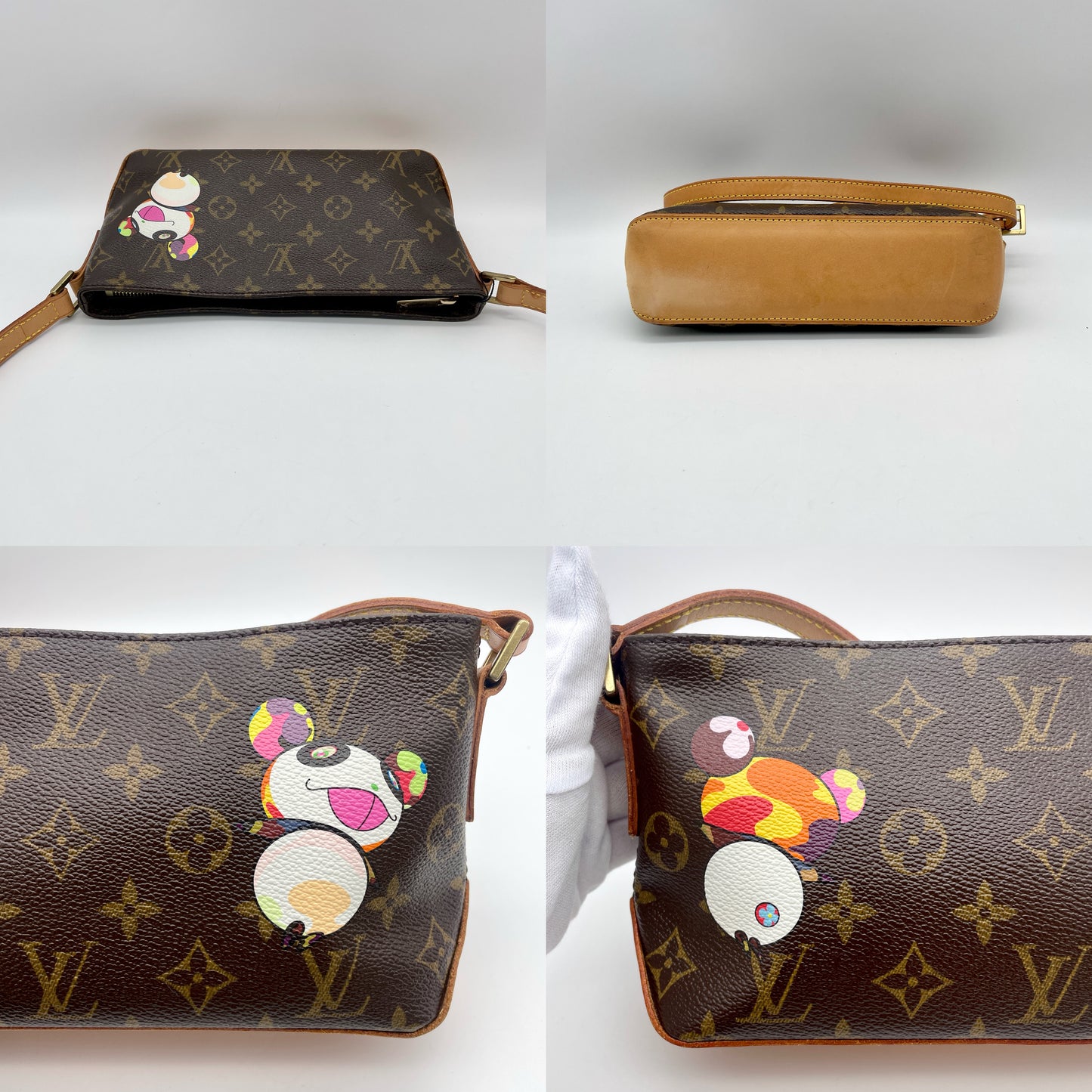 罕见☆☆☆LOUIS VUITTON Monogram Panda Trotor M51241 斜挎肩背ﾞ