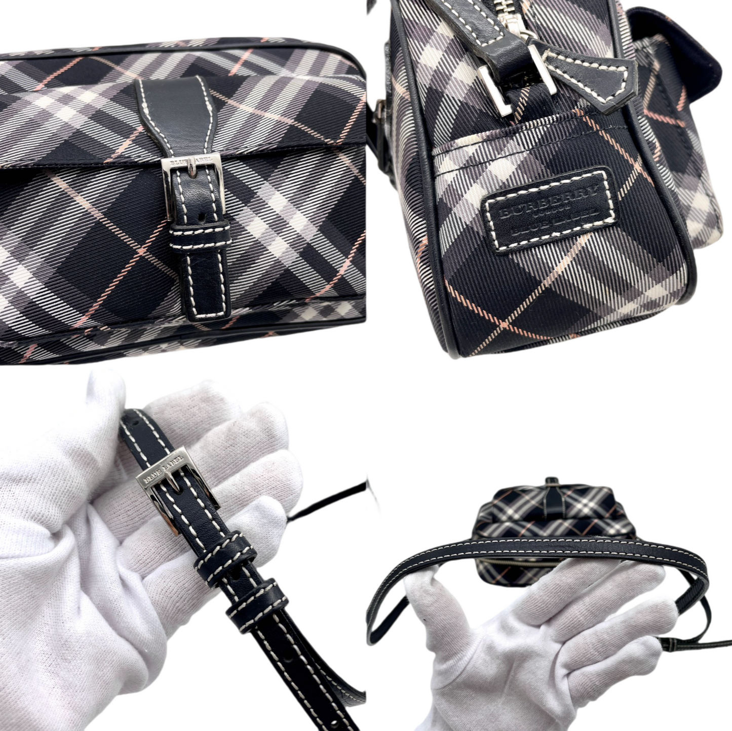 BURBERRY Checkered Pocket Shoulder Bag