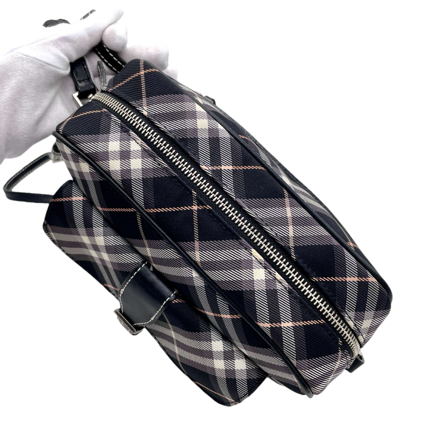 BURBERRY Checkered Pocket Shoulder Bag