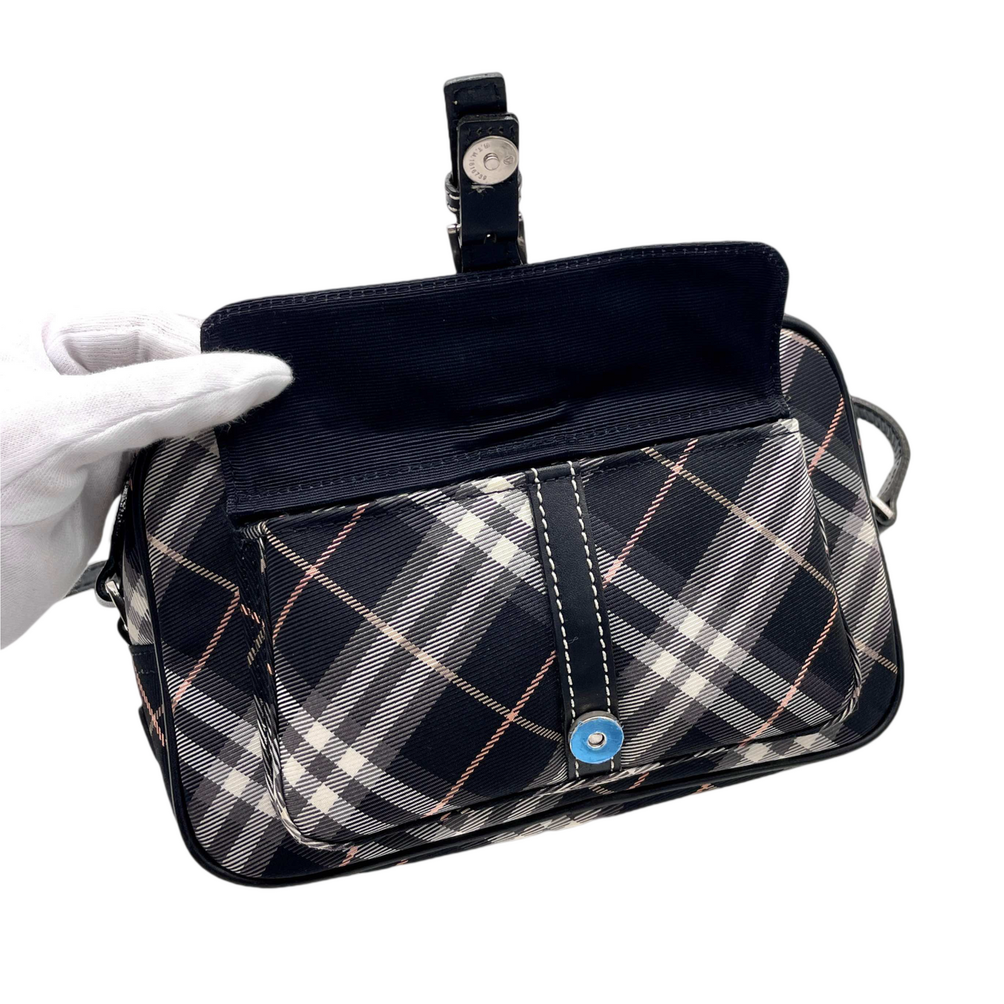 BURBERRY Checkered Pocket Shoulder Bag