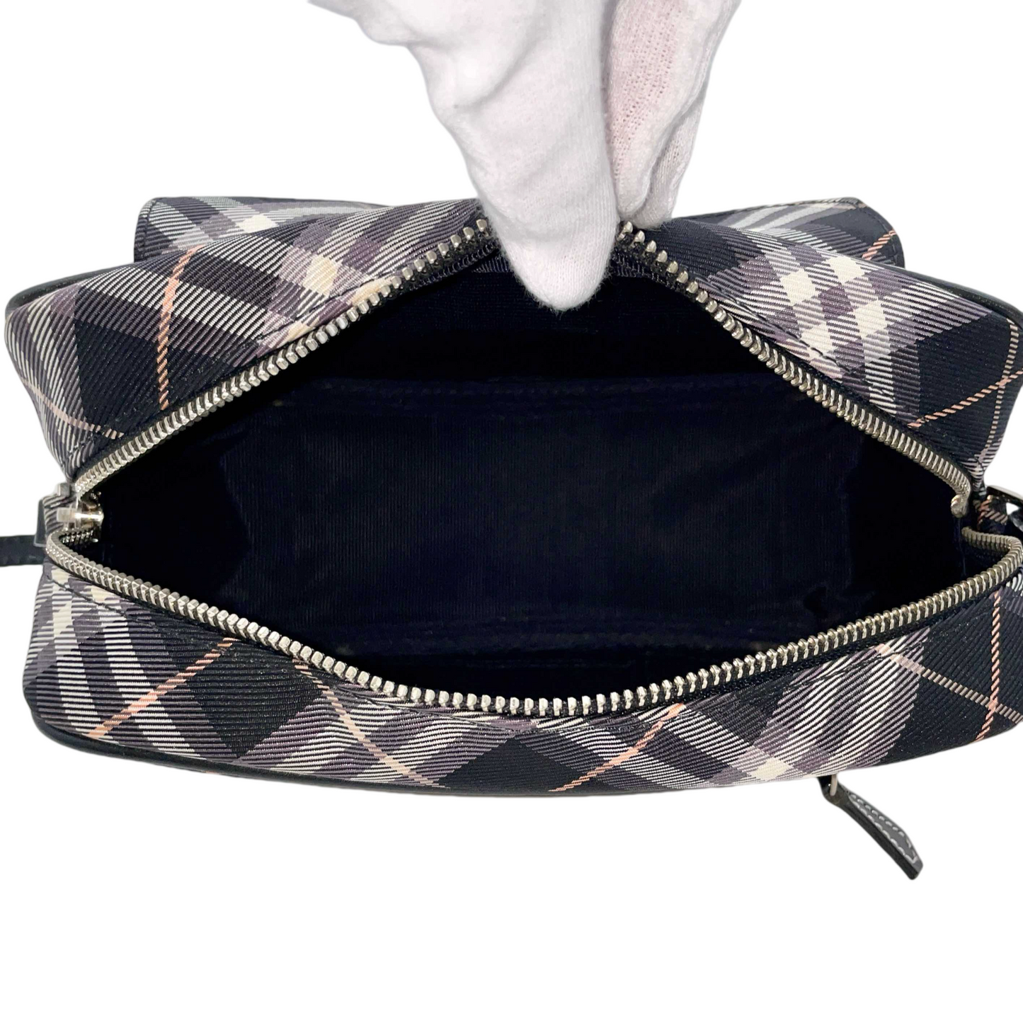 BURBERRY Checkered Pocket Shoulder Bag