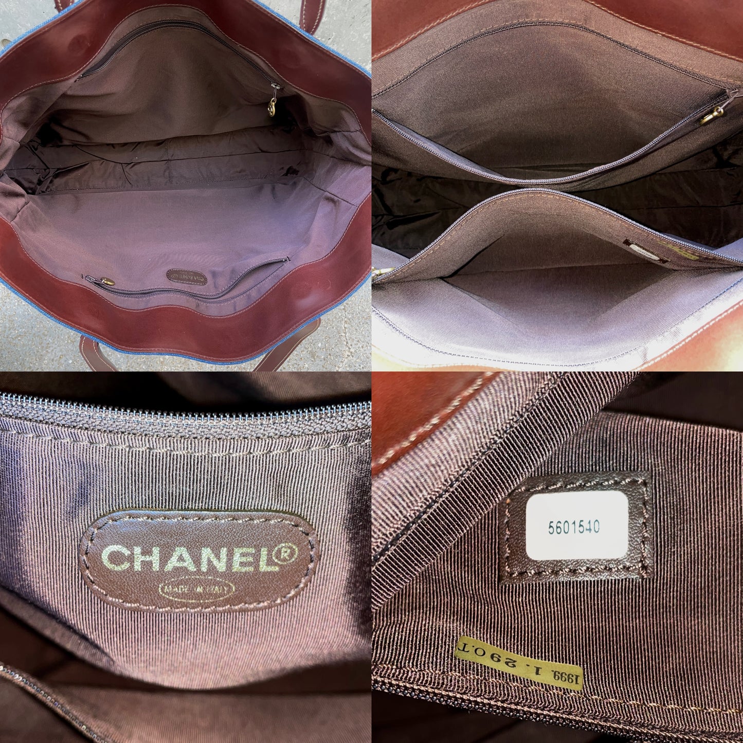 RARE☆☆☆☆CHANEL ﾃﾞﾆﾑ ｼﾞｬﾝﾎﾞｺｺﾏｰｸ ｼｮﾙﾀﾞｰﾄｰﾄﾊﾞｯｸﾞﾌﾞﾙｰ×ﾌﾞﾗｳﾝ