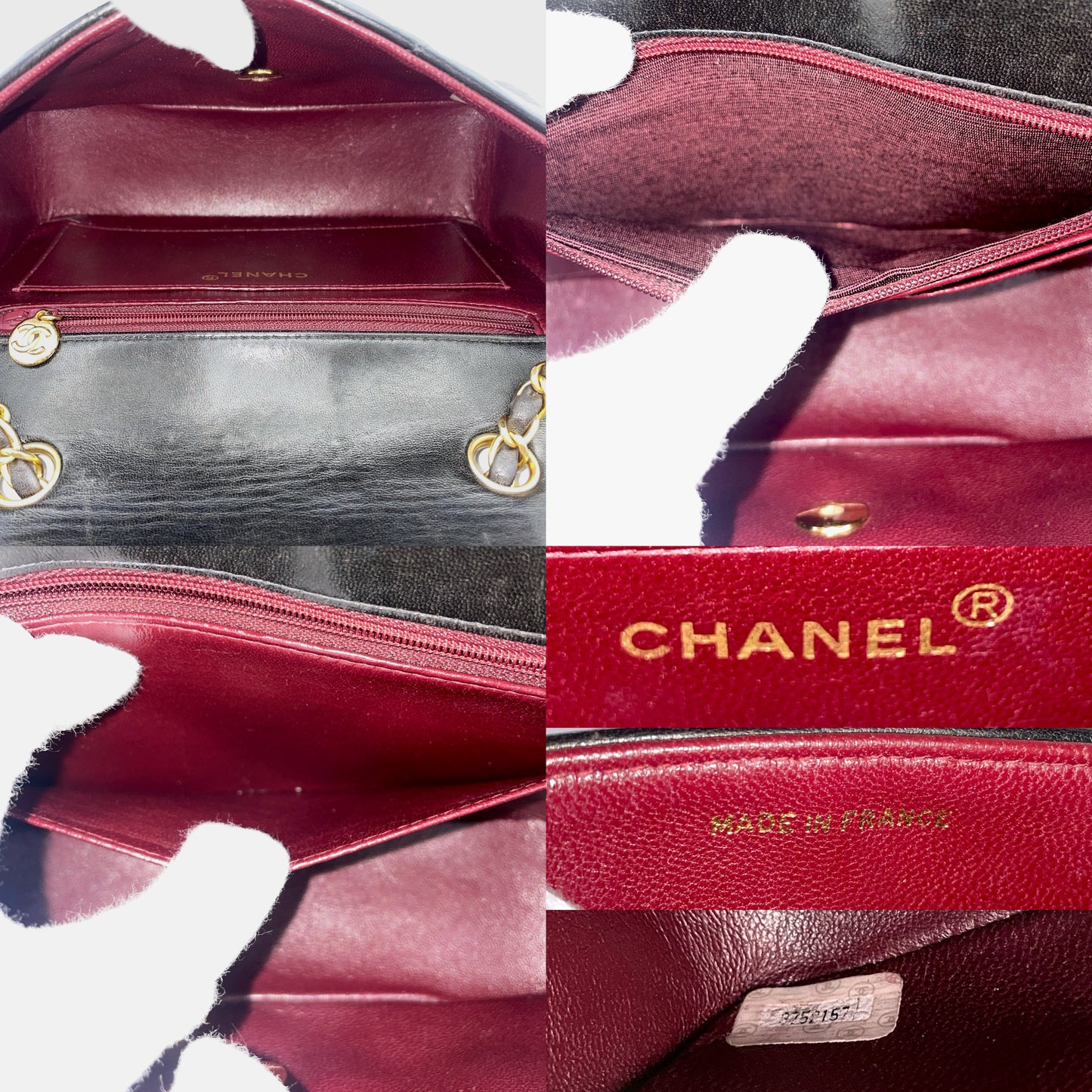 CHANEL Diana 22 厘米 Matlaceram 皮肤链条肩盖包 Bu Rack x 金色