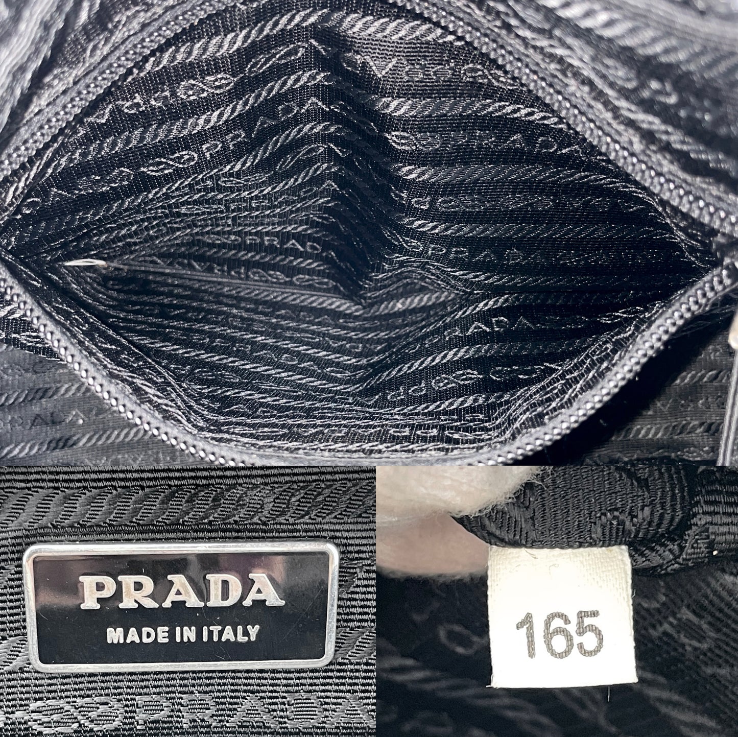 PRADA triangle logo shoulder bag