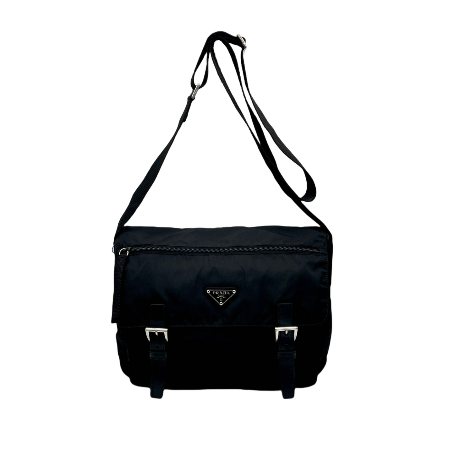 AUTH Pre-owned PRADA Nylon Luc GM Black