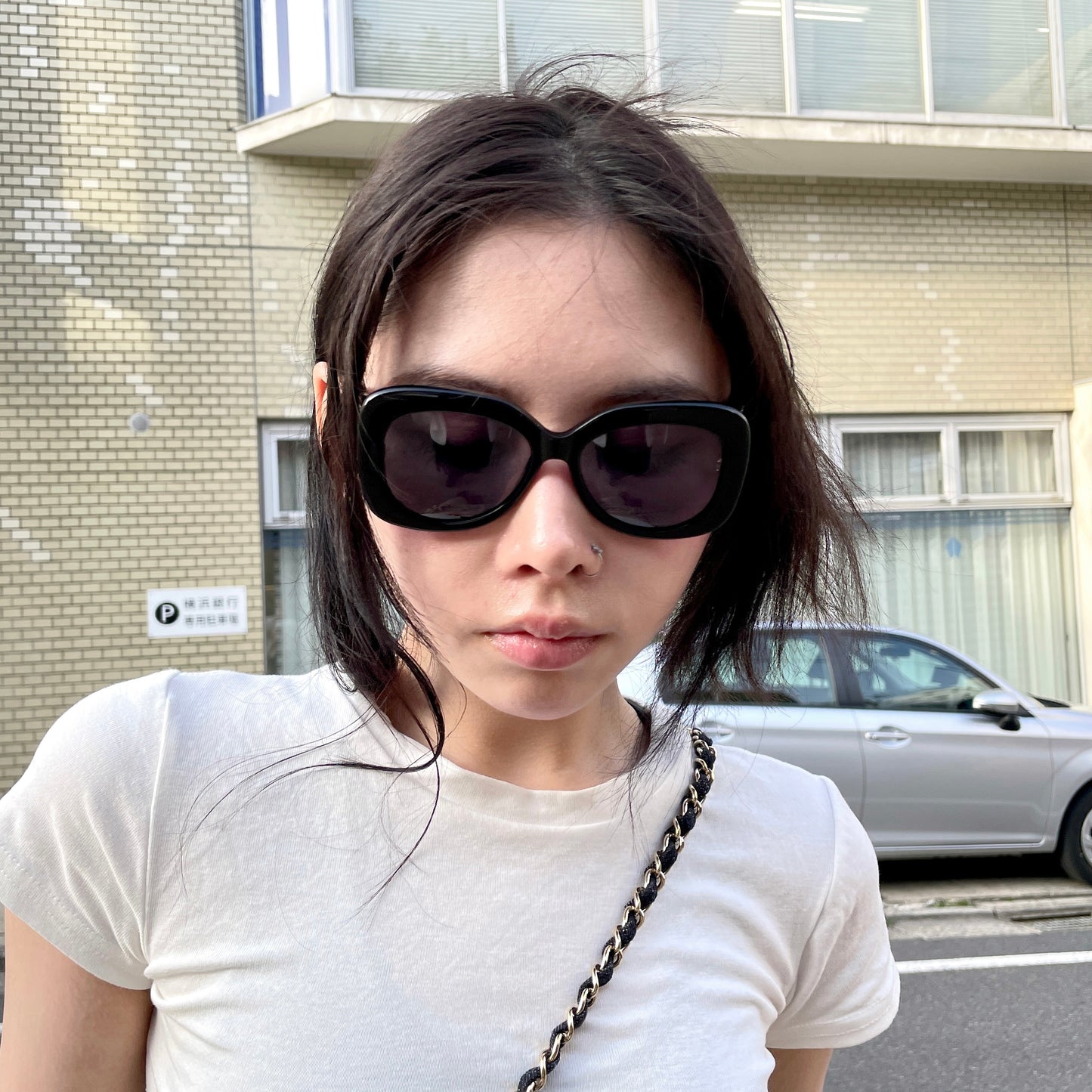 CHANEL Jumbo CC LOGOS Sunglasses Black &amp; Gold