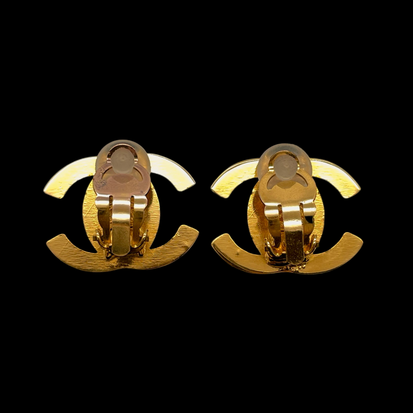 CHANEL Coco Mark Turnlock Earrings GM 95A