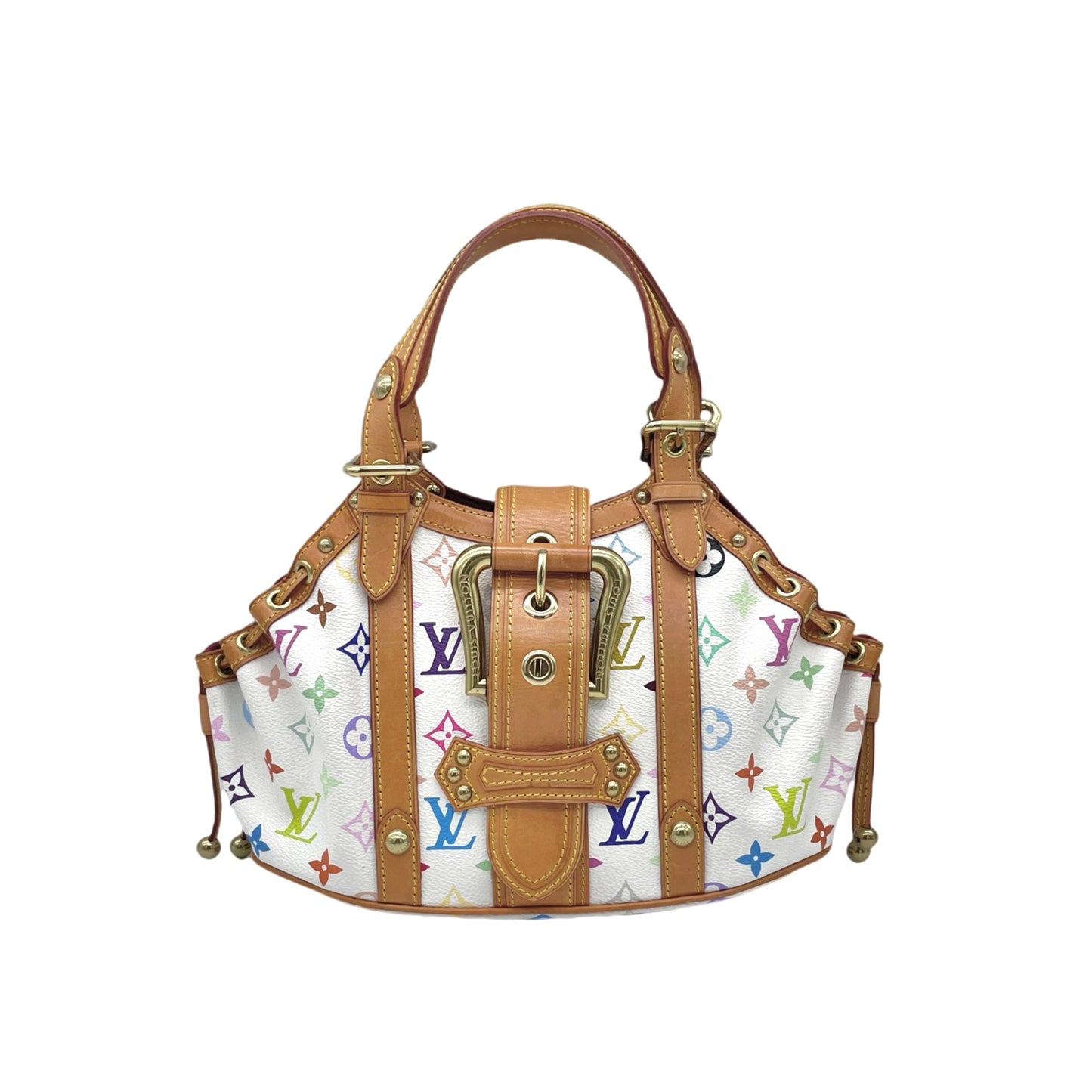 RARE☆☆☆LOUIS VUITTON Monogram Multicolor White Theda PM M92348