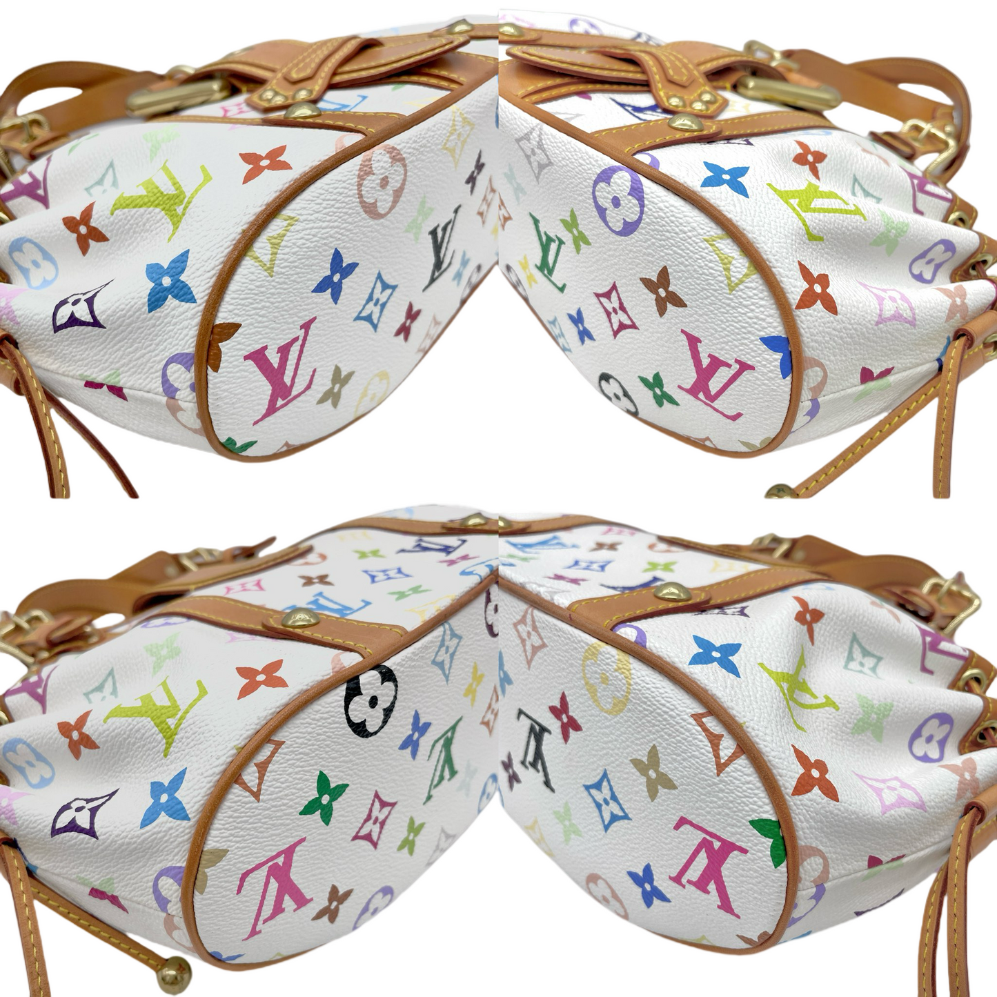 RARE☆☆☆LOUIS VUITTON Monogram Multicolor White Theda PM M92348