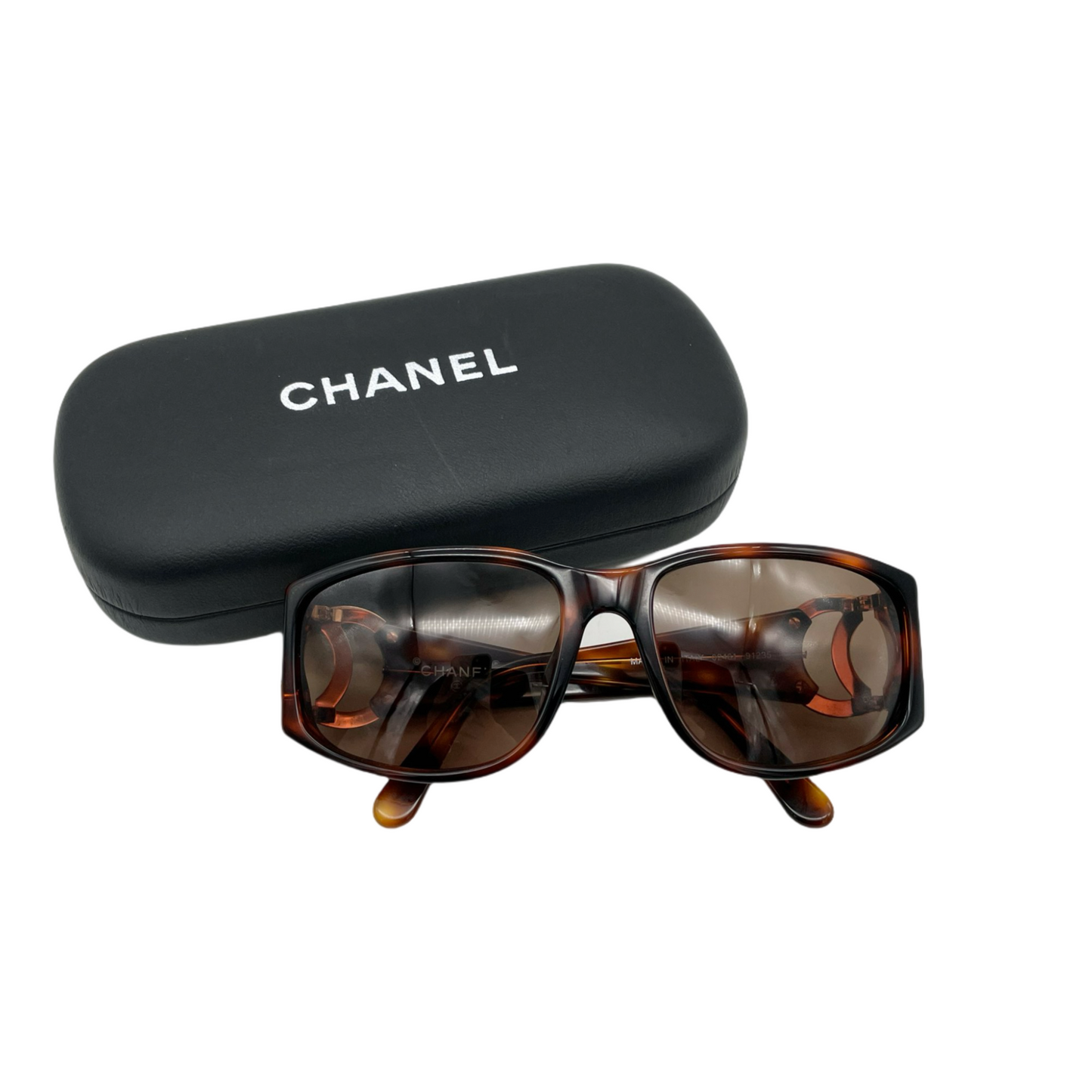 CHANEL Coco Mark Tortoiseshell-Style Sunglasses