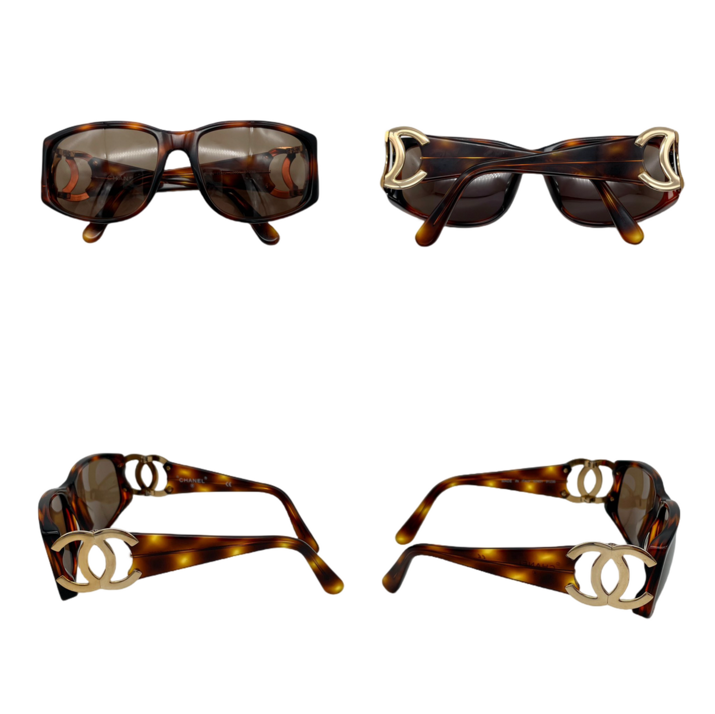 CHANEL Coco Mark Tortoiseshell Sunglasses