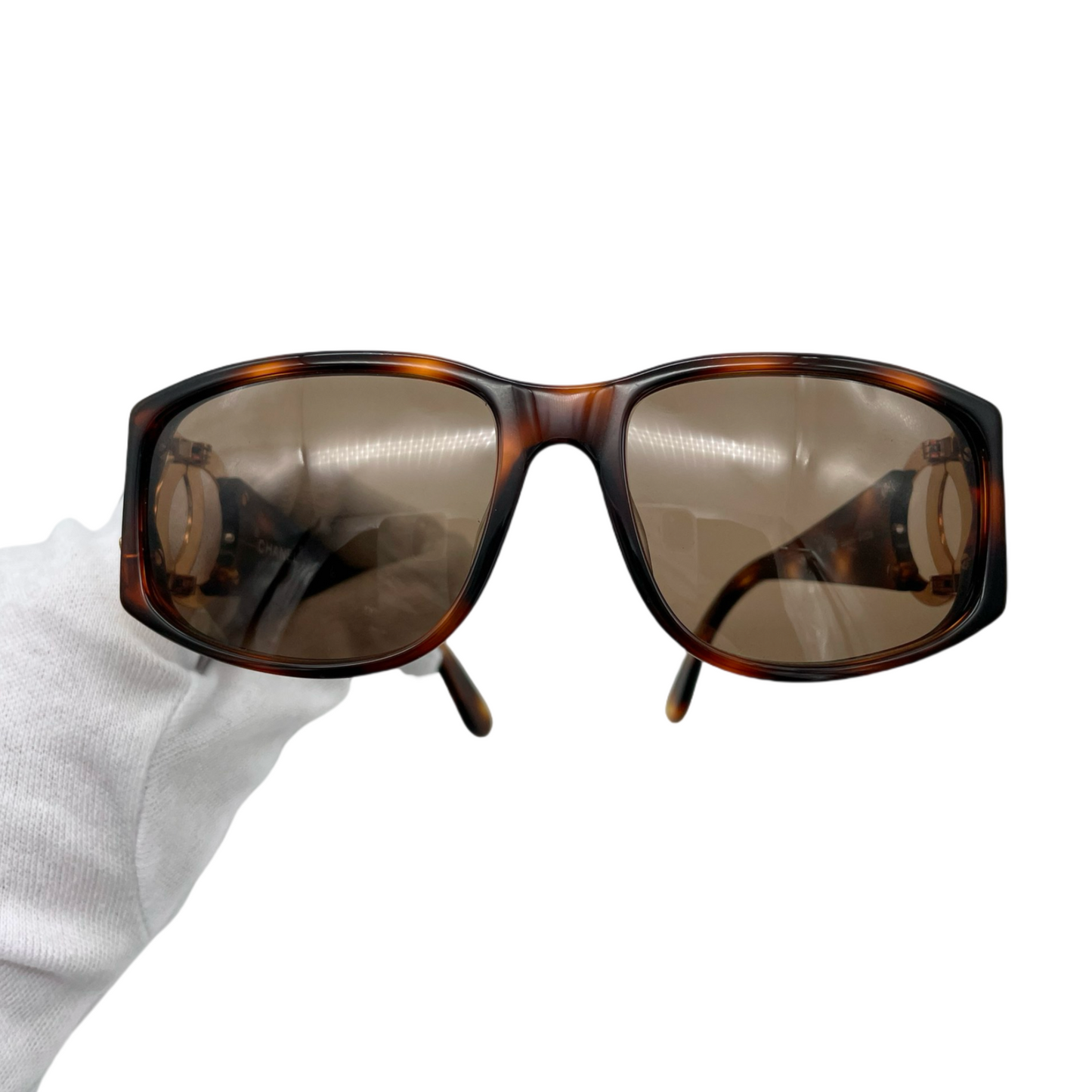 CHANEL Coco Mark Tortoiseshell Sunglasses