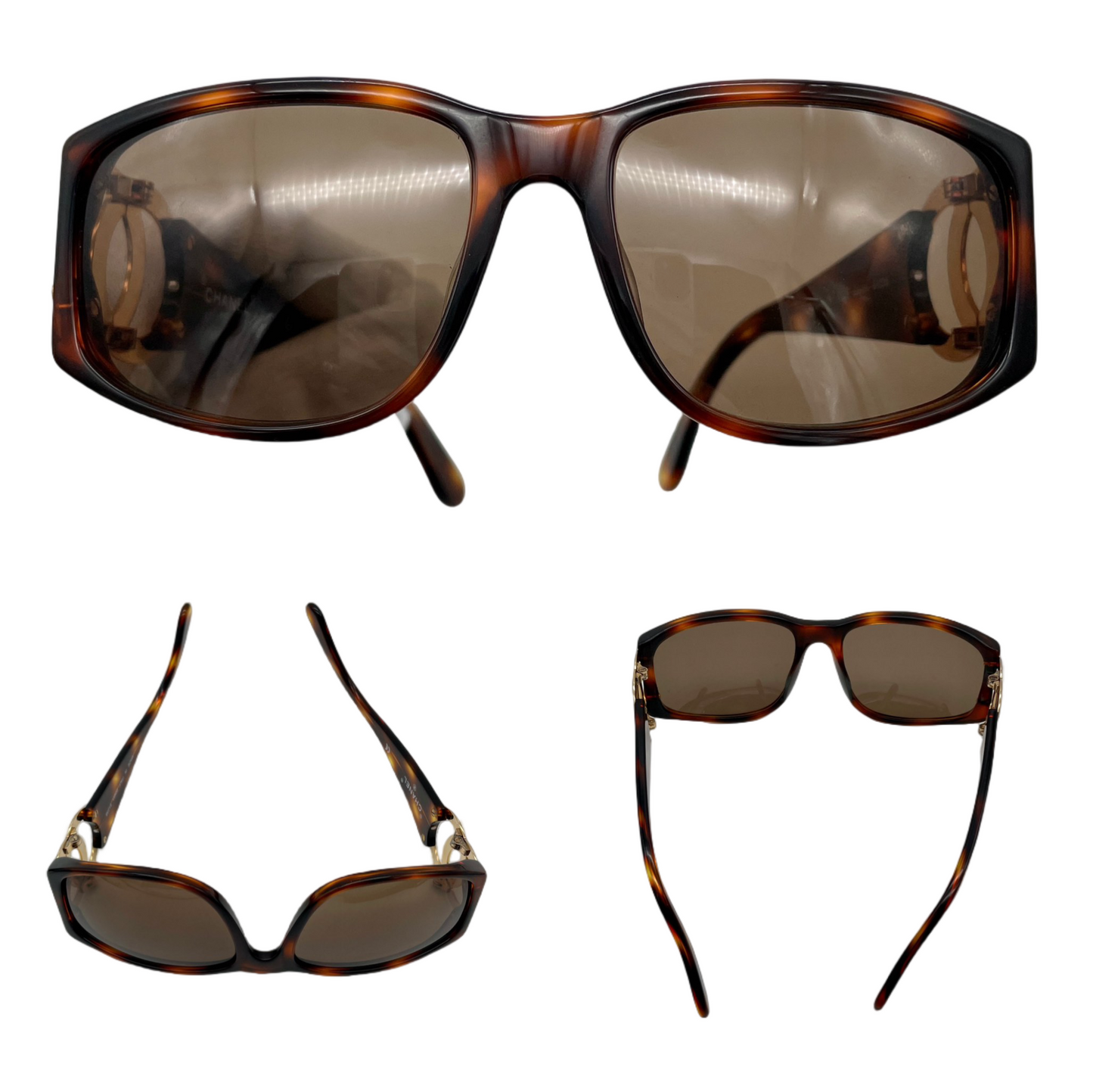 CHANEL Coco Mark Tortoiseshell-Style Sunglasses