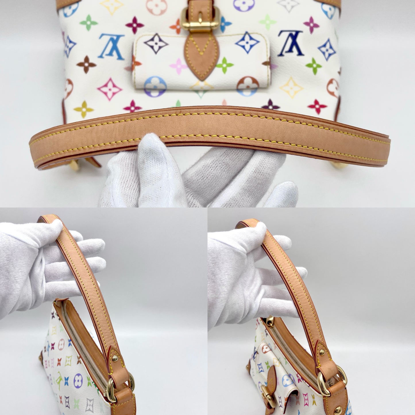 LOUIS VUITTON Monogram Multicolor White Eliza Bronze M40098