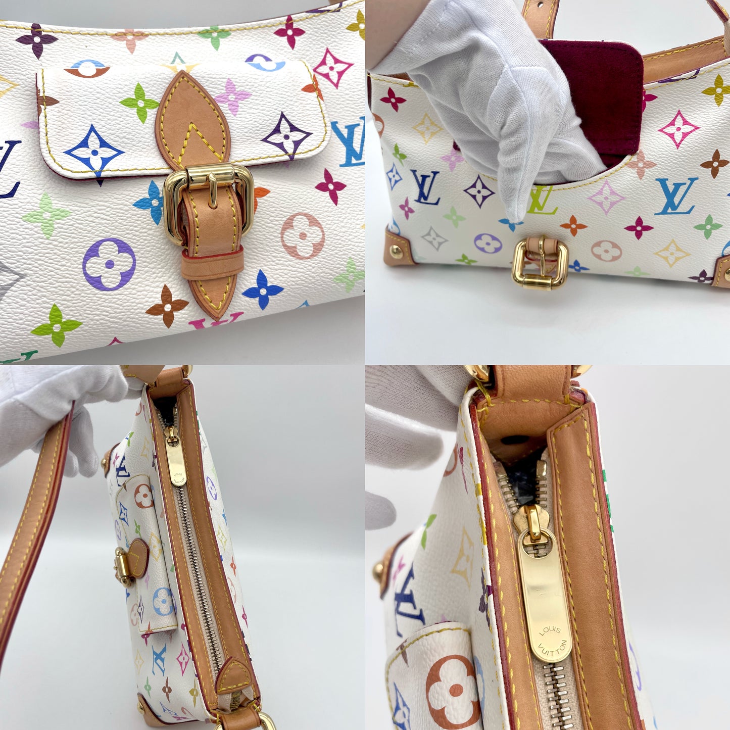 LOUIS VUITTON Monogram Multicolor White Eliza Bronze M40098