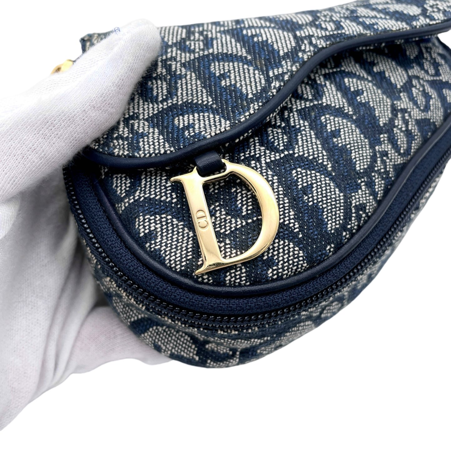 AUTH Pre-owned Christian Dior Jins Saddle Pouch