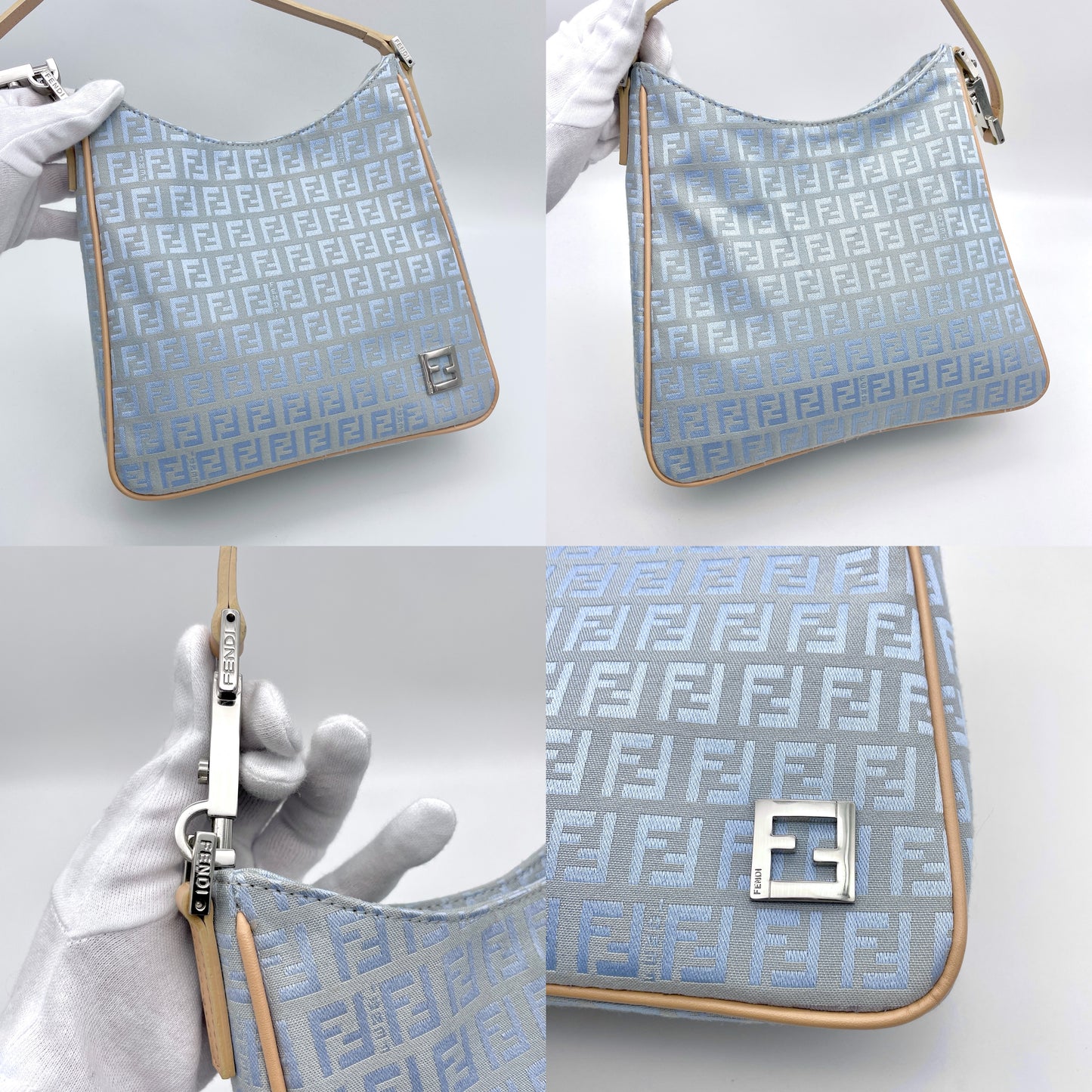 FENDI Sukino HOBO 包 一肩包 淡蓝色 SHW