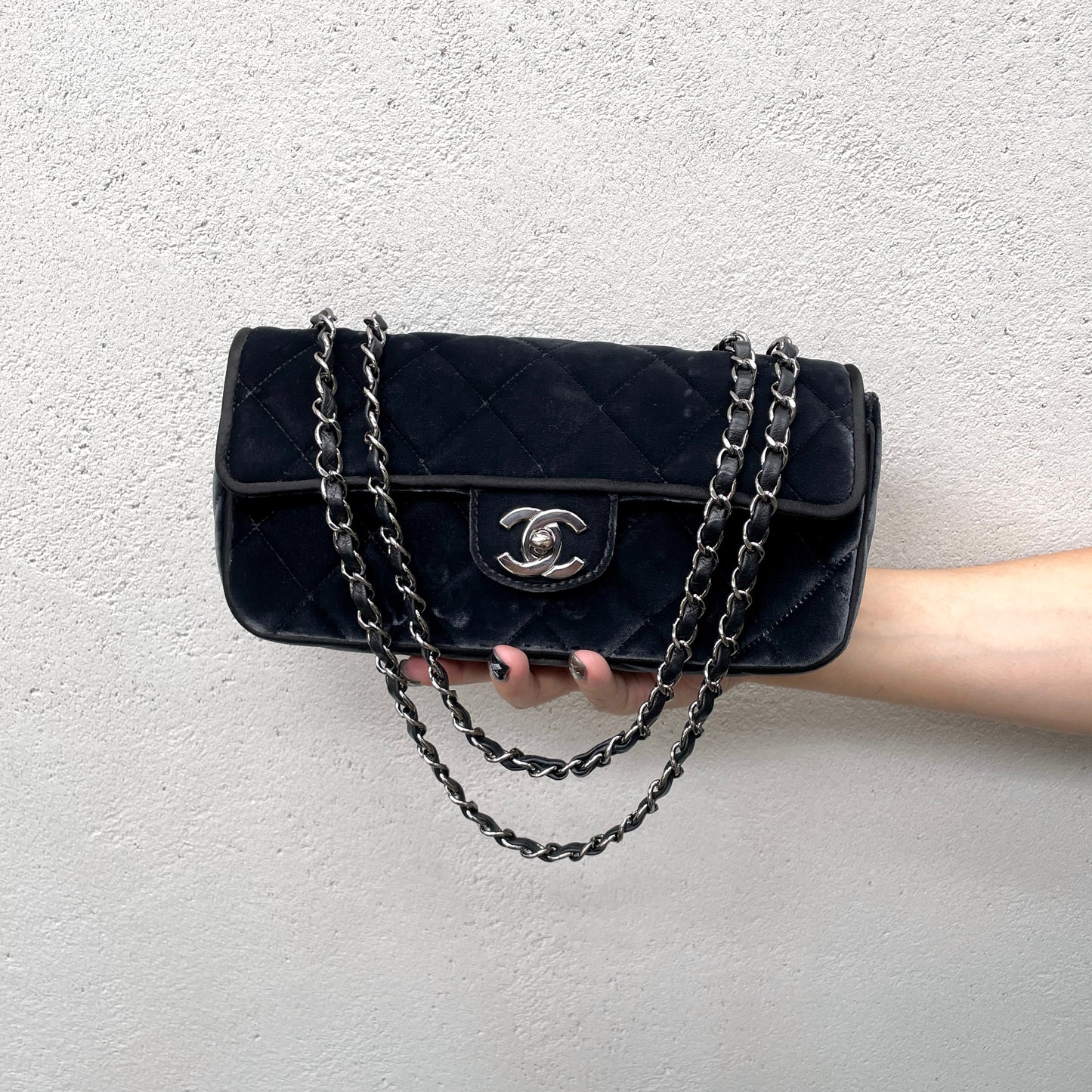 RARE☆☆☆CHANEL Matelasse Coco Mark Single Flap Chain Shoulder Bag