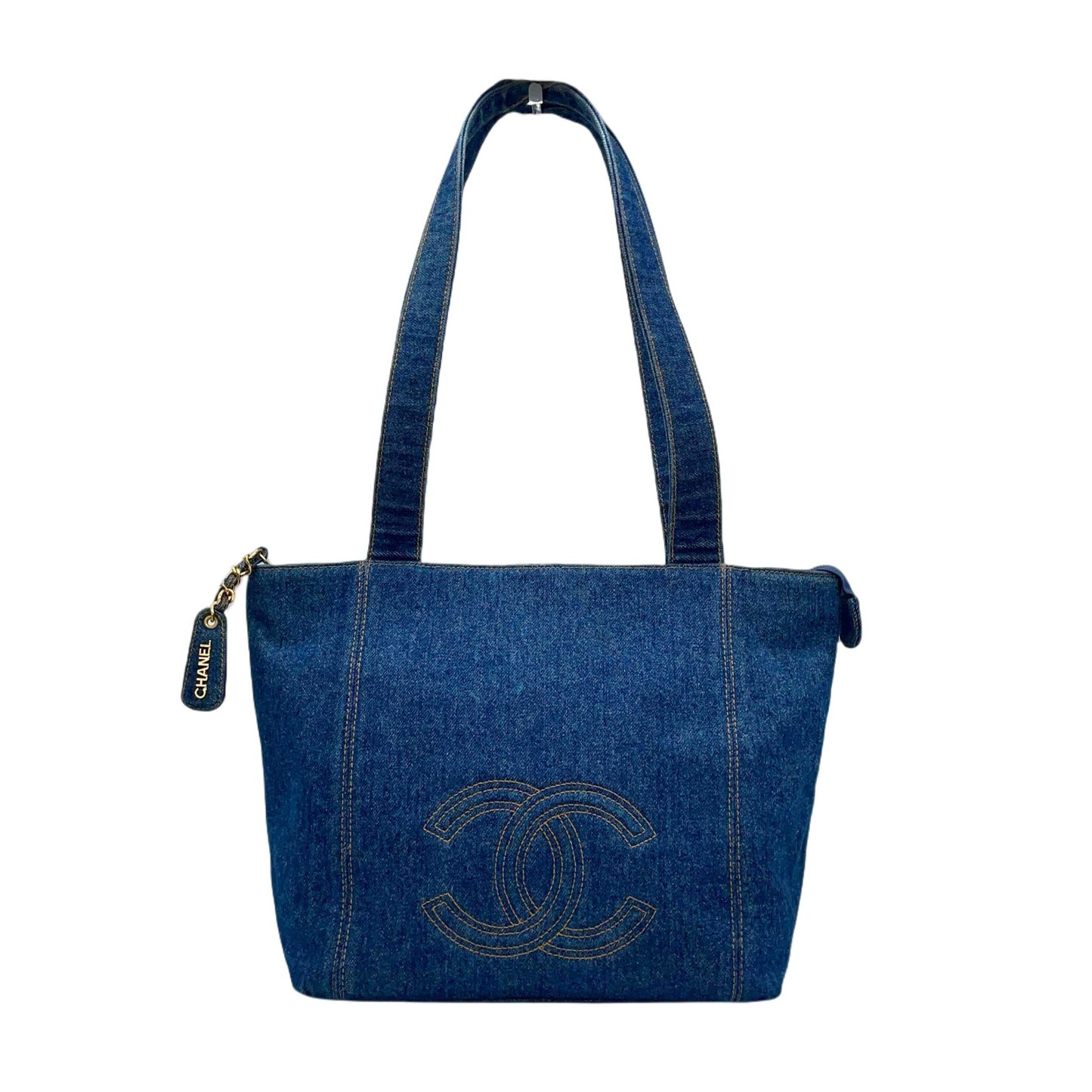 RARE CHANEL Jumbo Coco Mark Denim Tote Bag Shoulder Bag – Afar Vintage RARE CHANEL Jumbo Coco Mark Denim Tote Bag Shoulder Bag – Afar Vintage