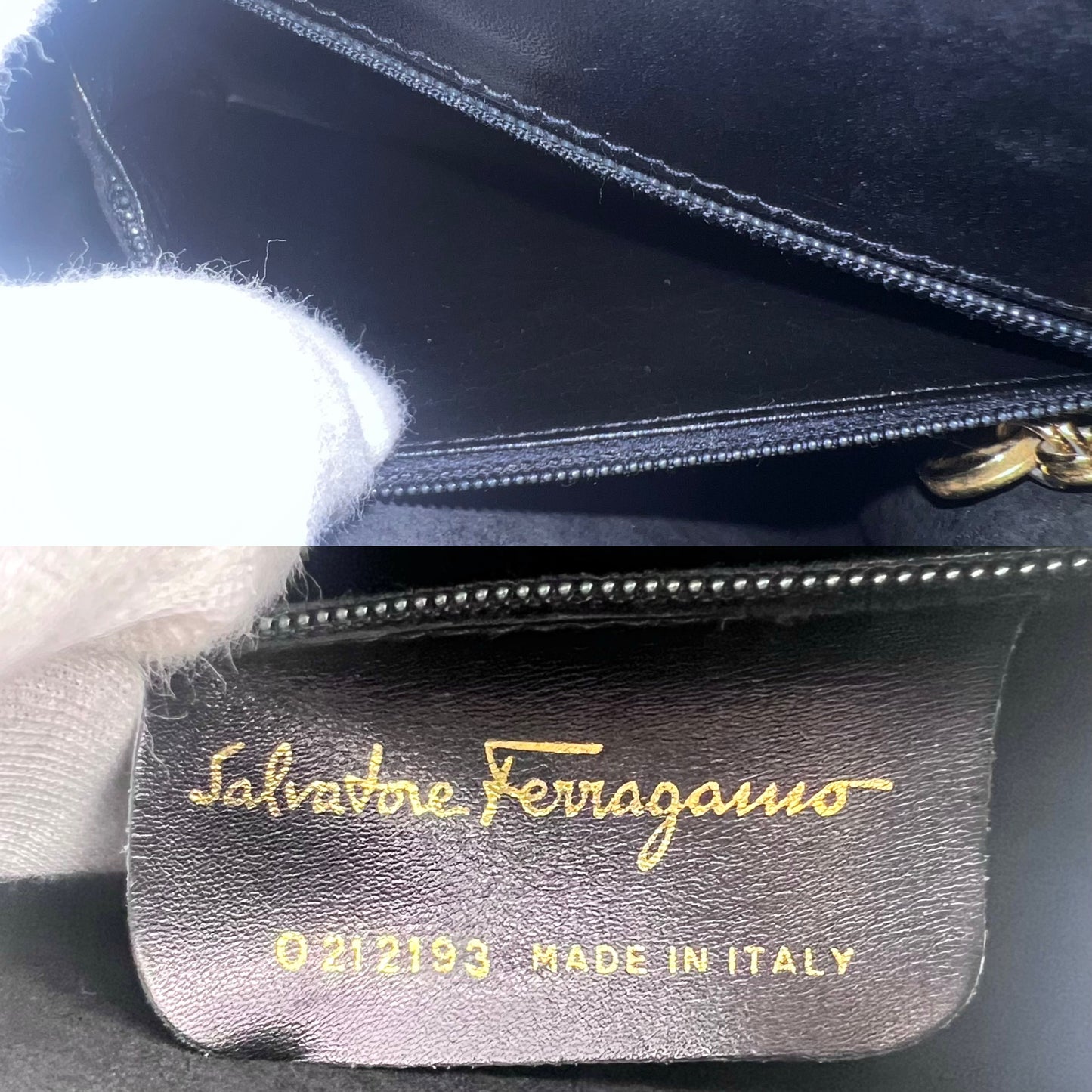 稀有☆☆☆AUTH 二手 Salvatore Ferragamo Gancini 蜥蜴皮皮革 Kelly 型 2-way 手提包