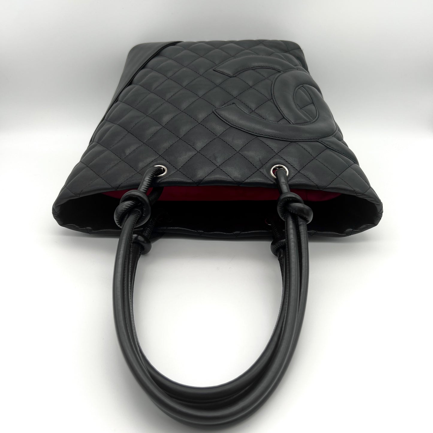 AUTH Pre-owned CHANEL Cambonline Tote Bag PM Black